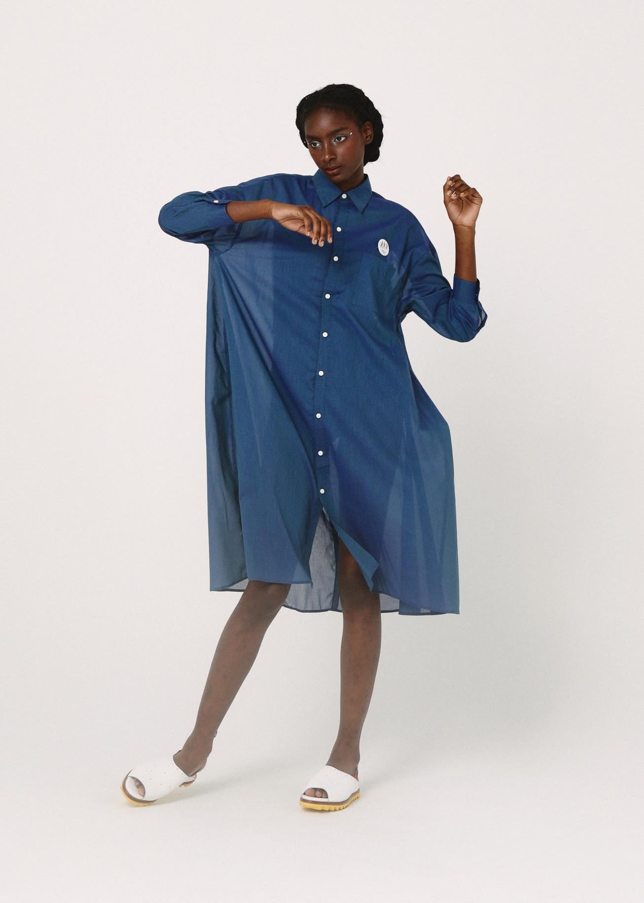 BEDSIDEDRAMA / Mirage Maxi Shirt - BLUE