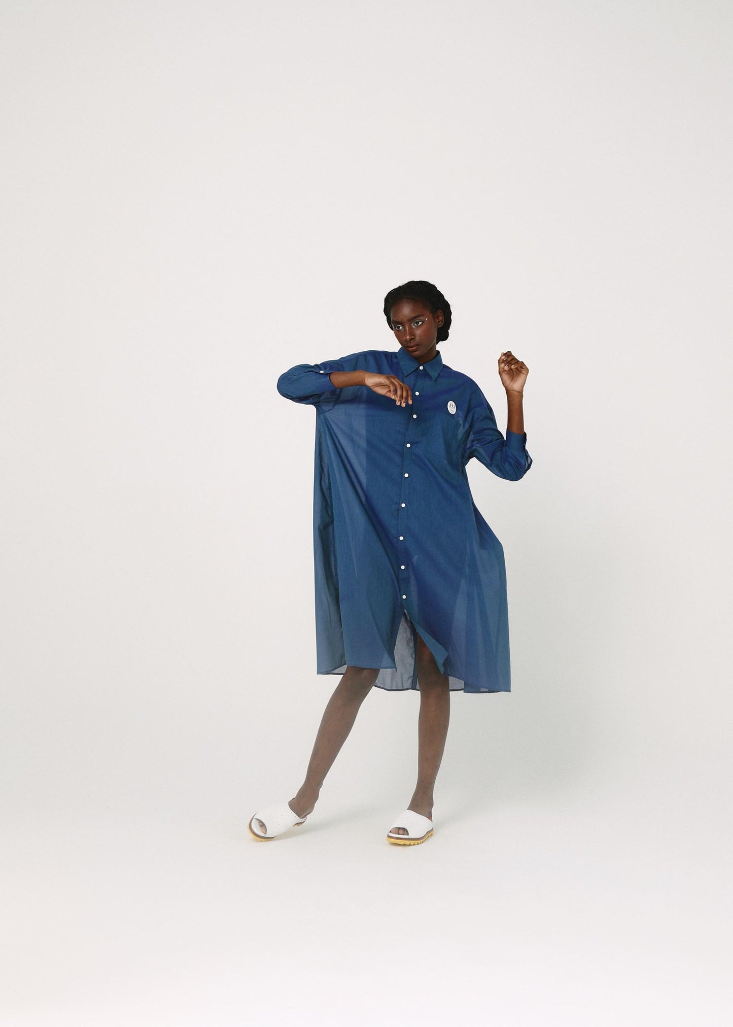 BEDSIDEDRAMA / Mirage Maxi Shirt - BLUE