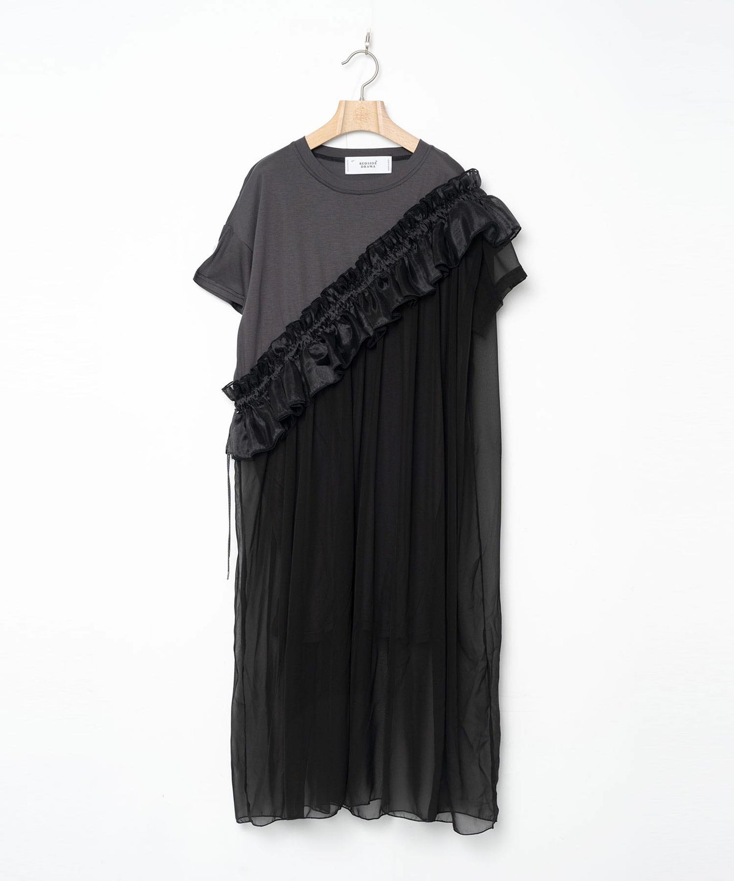 BEDSIDEDRAMA / Tutu Frill Tee Dress - BLACK