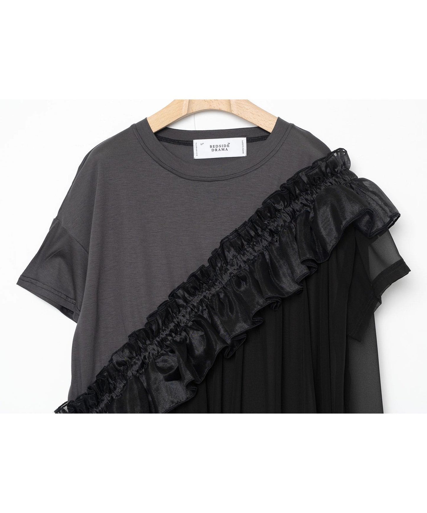 BEDSIDEDRAMA / Tutu Frill Tee Dress - BLACK
