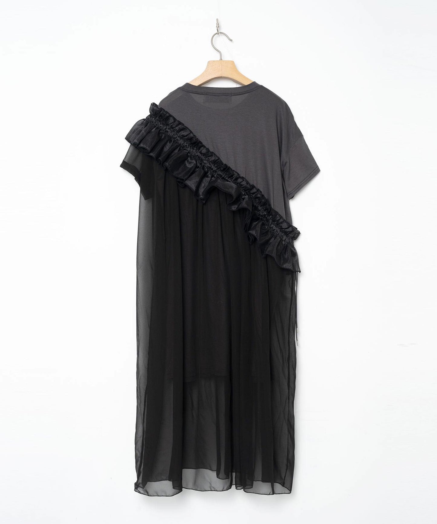 BEDSIDEDRAMA / Tutu Frill Tee Dress - BLACK
