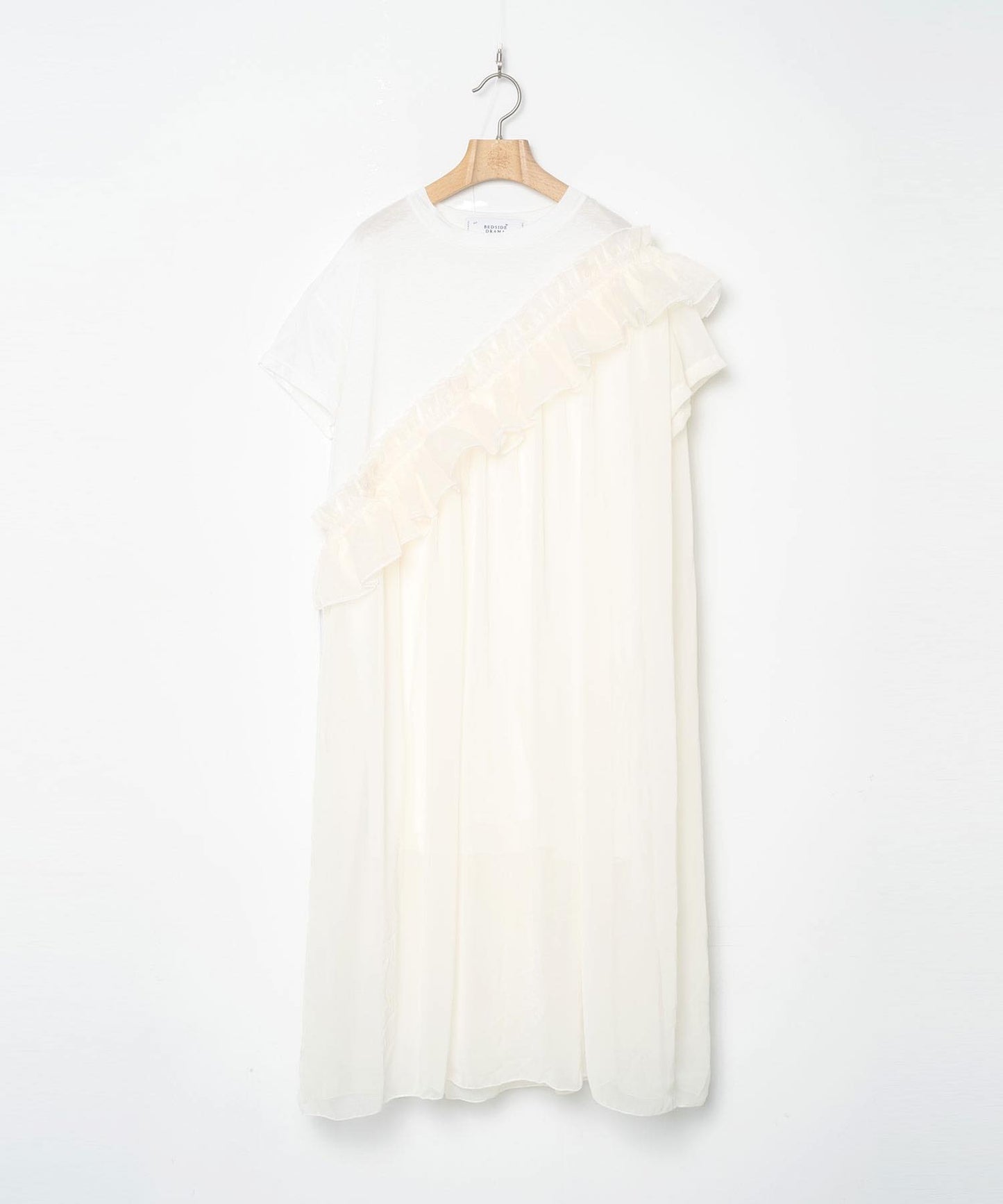 BEDSIDEDRAMA / Tutu Frill Tee Dress - WHITE