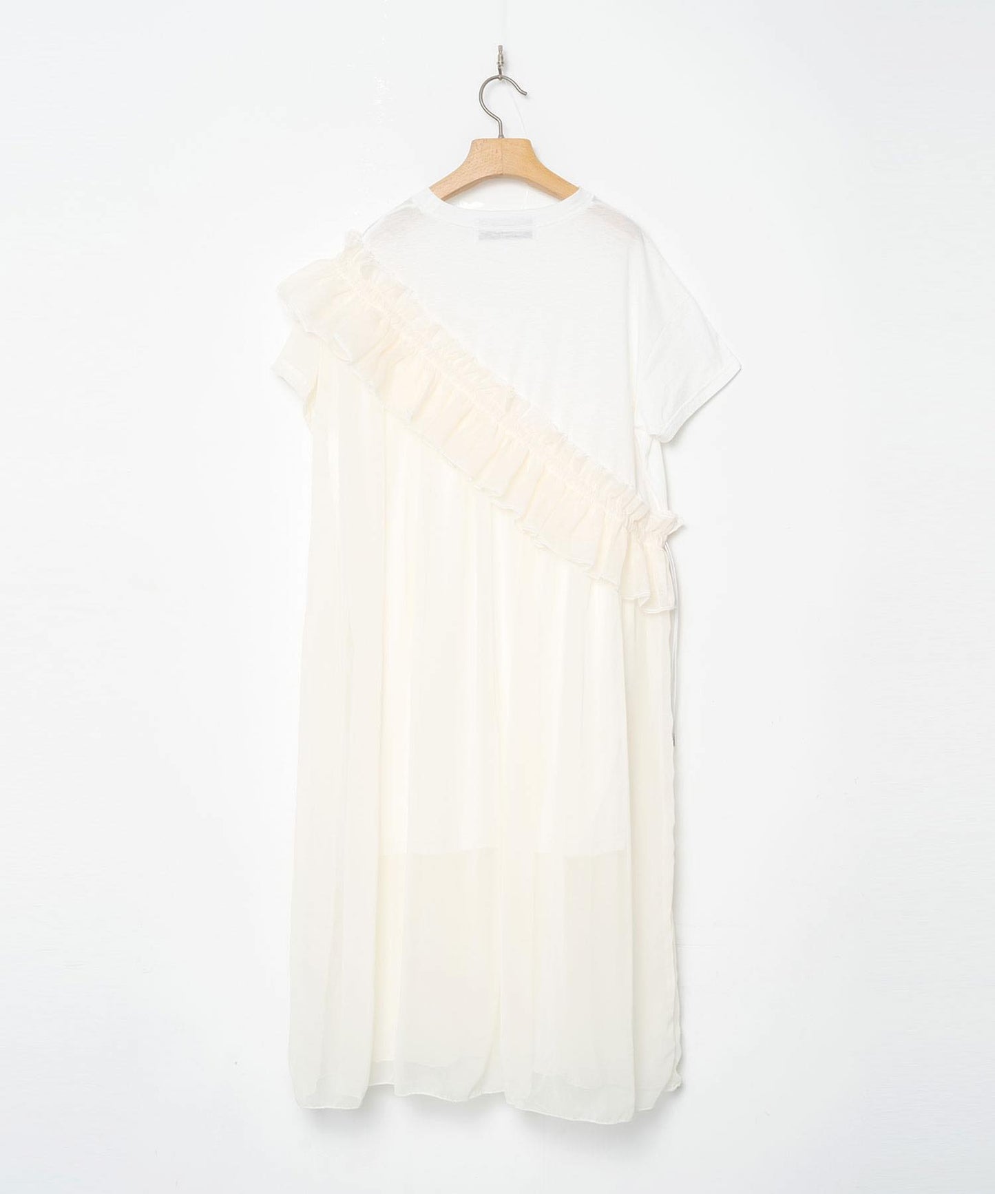 BEDSIDEDRAMA / Tutu Frill Tee Dress - WHITE