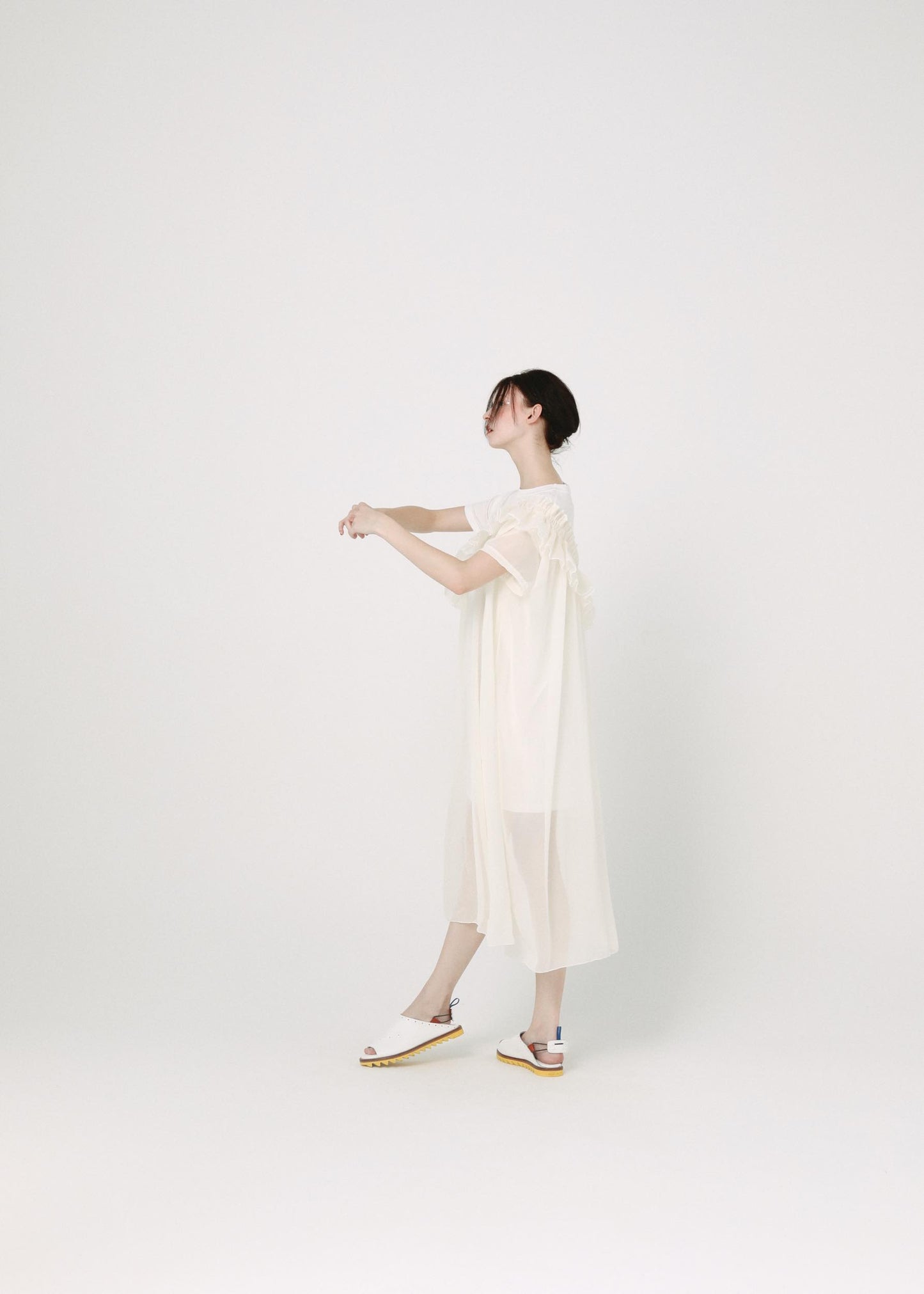 BEDSIDEDRAMA / Tutu Frill Tee Dress - WHITE