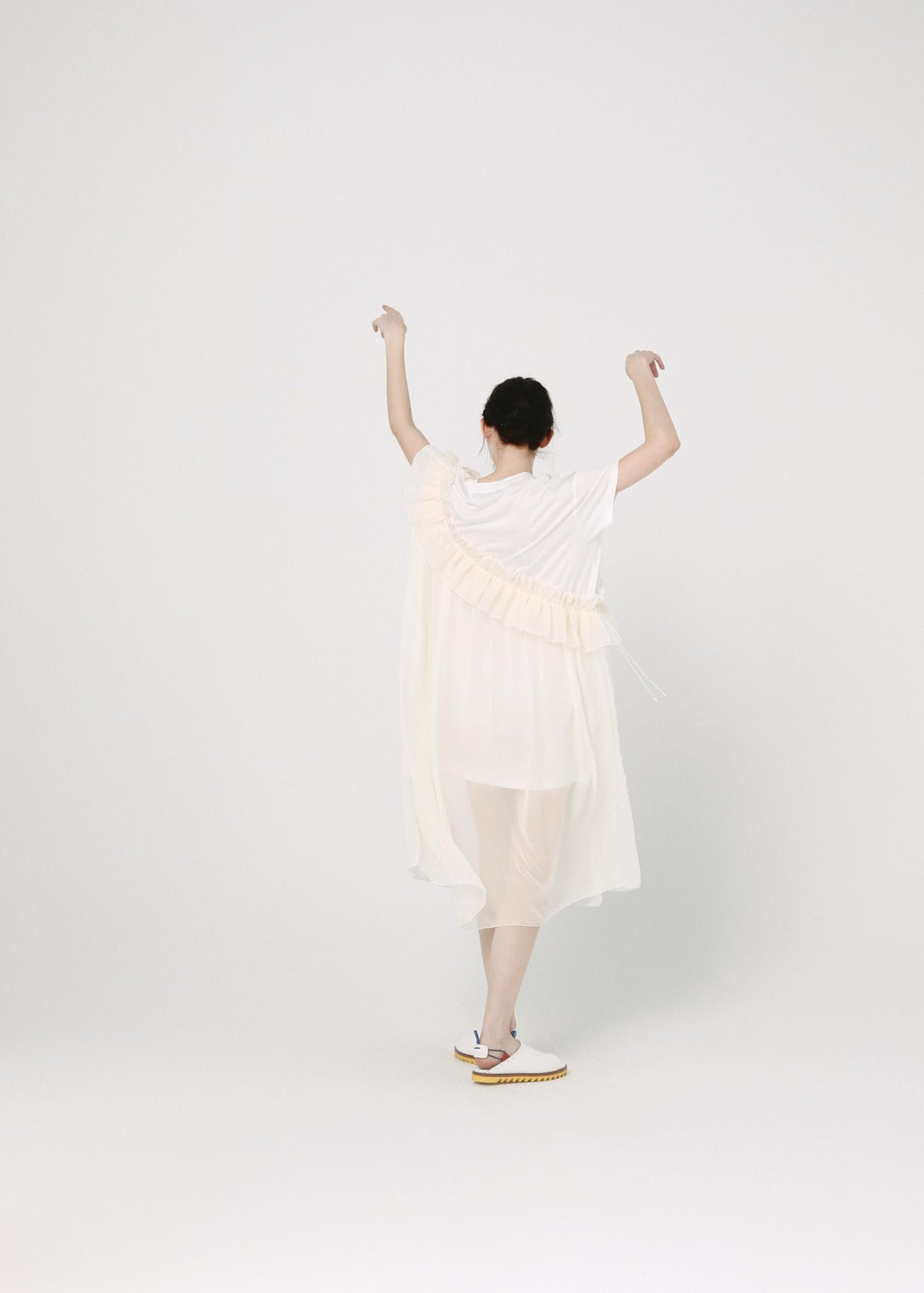BEDSIDEDRAMA / Tutu Frill Tee Dress - WHITE
