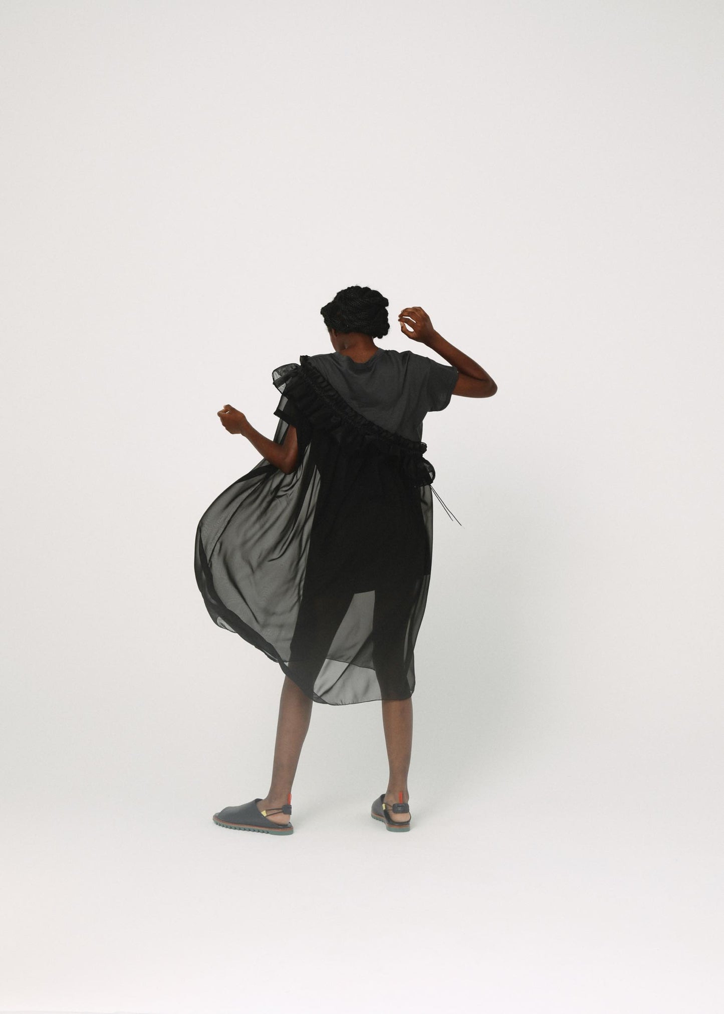 BEDSIDEDRAMA / Tutu Frill Tee Dress - BLACK