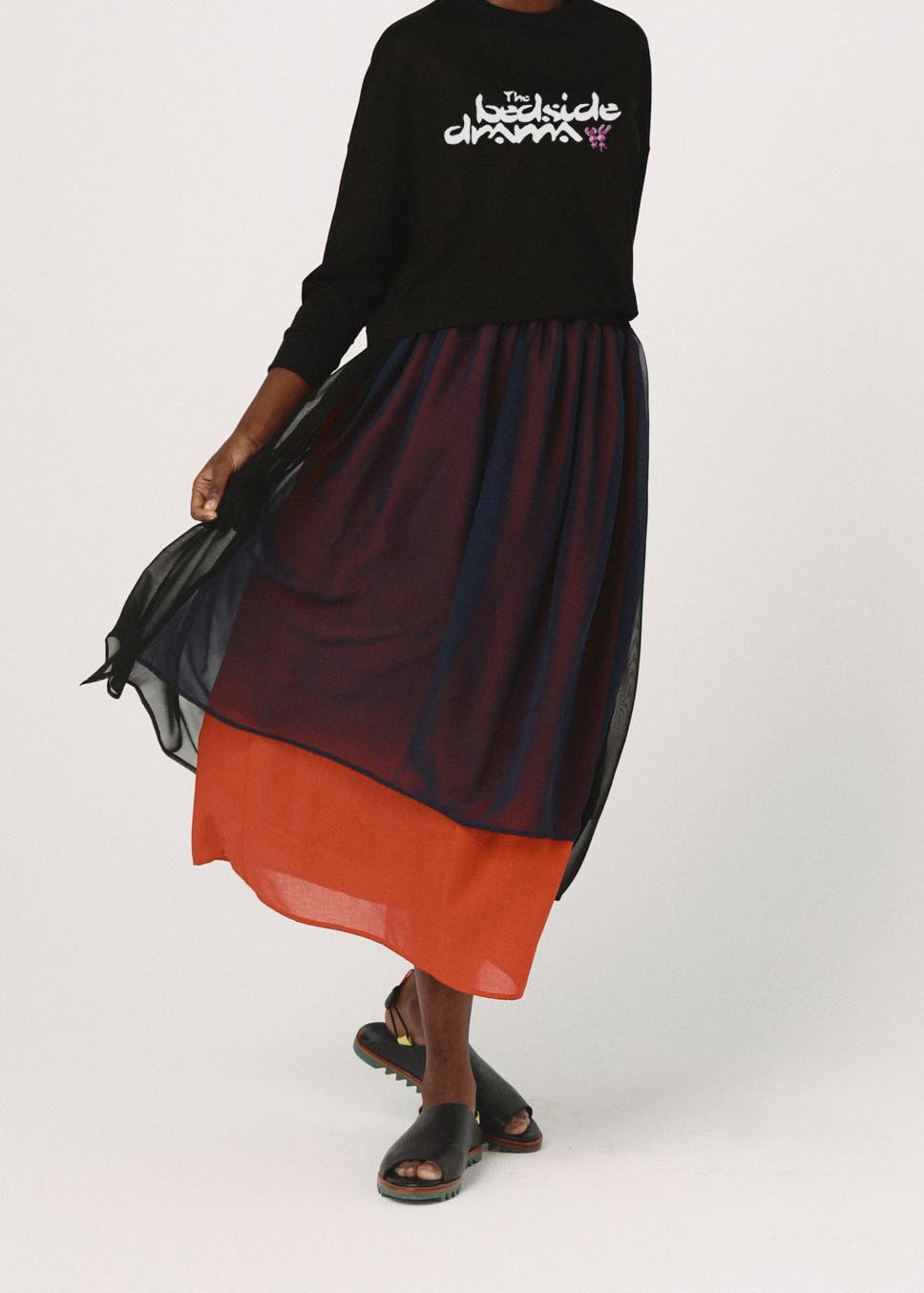 BEDSIDEDRAMA / Mirage Layer Skirt - BLACK