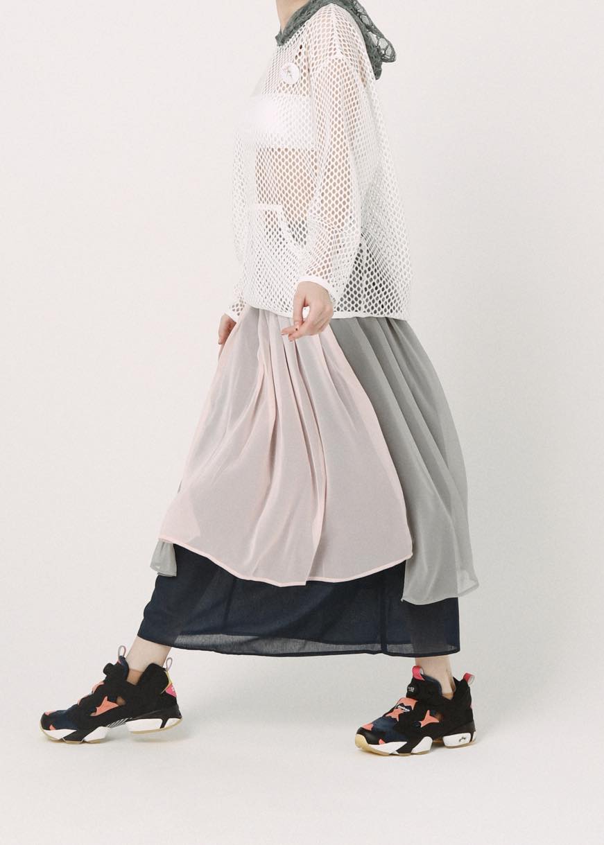BEDSIDEDRAMA / Mirage Layer Skirt - GREY