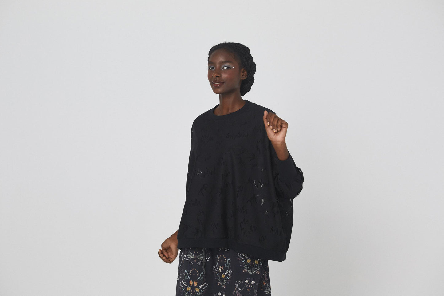 BEDSIDEDRAMA / Dancing Lace Pullover - BLACK