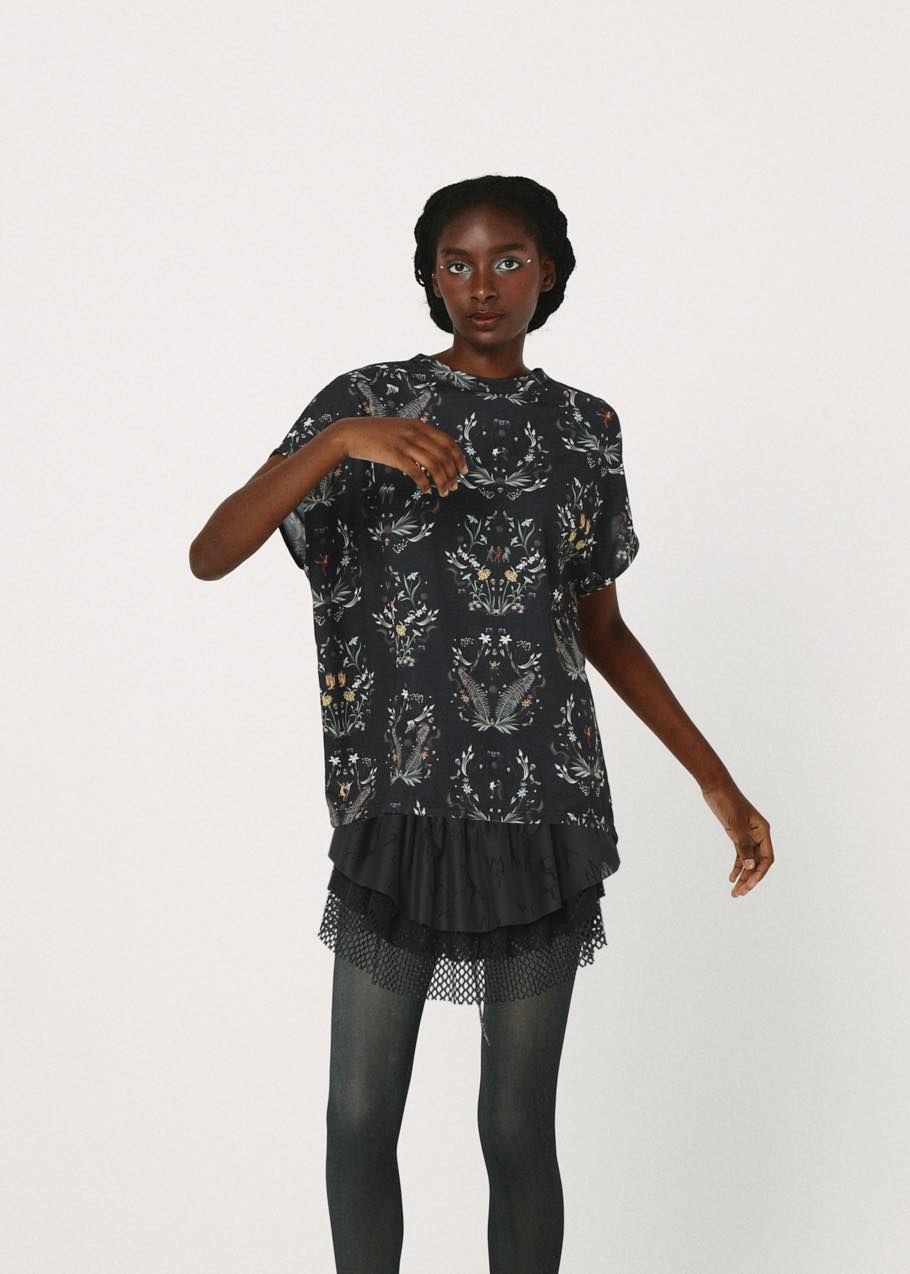 BEDSIDEDRAMA / Dance In The Garden Tee - BLACK