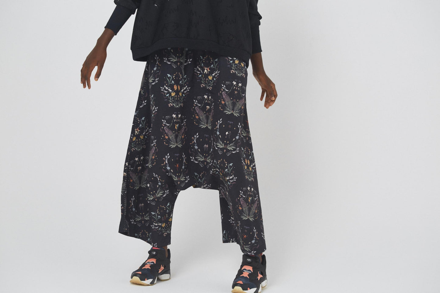 BEDSIDEDRAMA / Dance In The Garden Wide Pants - BLACK