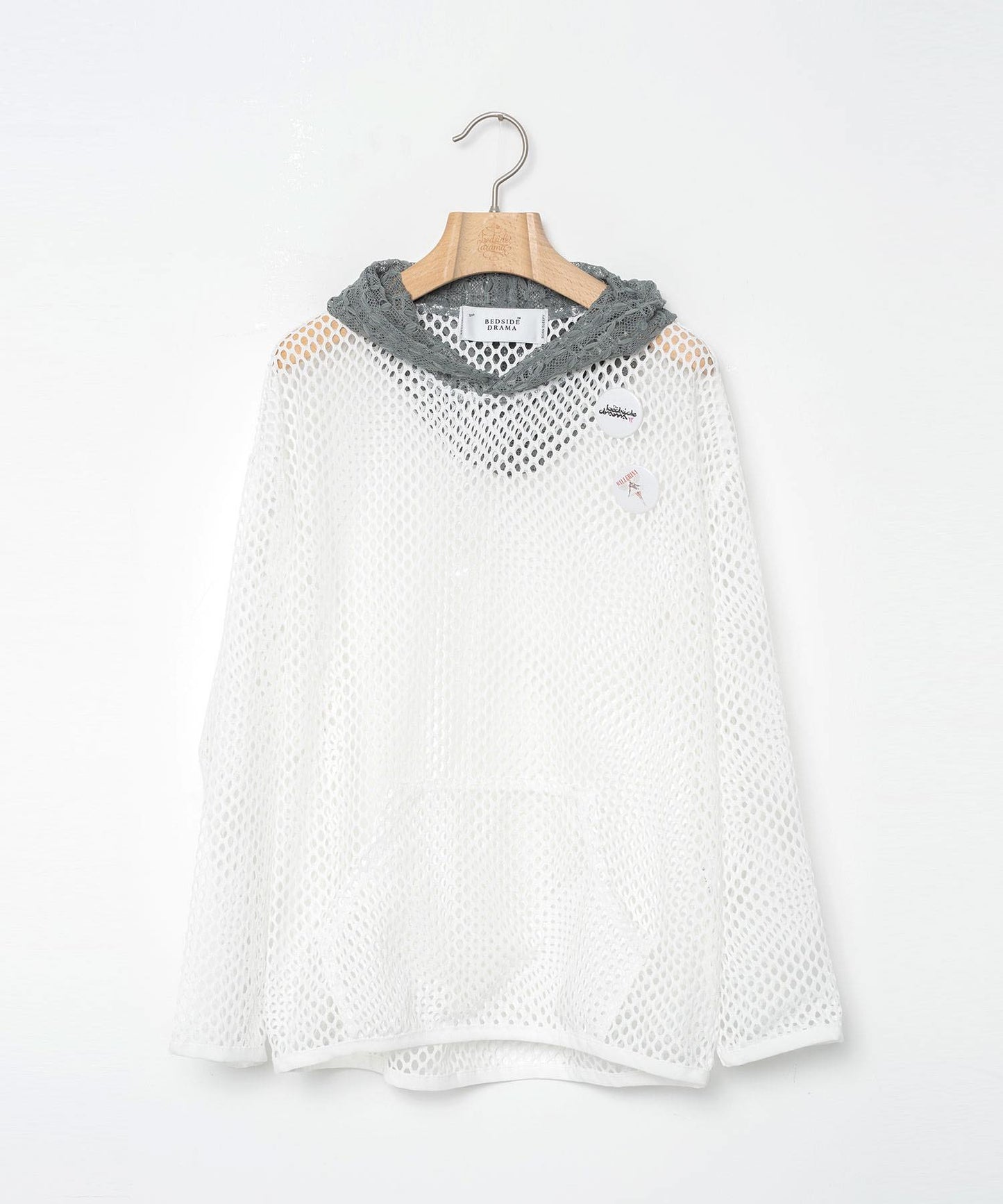 BEDSIDEDRAMA / Ultra Mesh Hoodie - WHITE