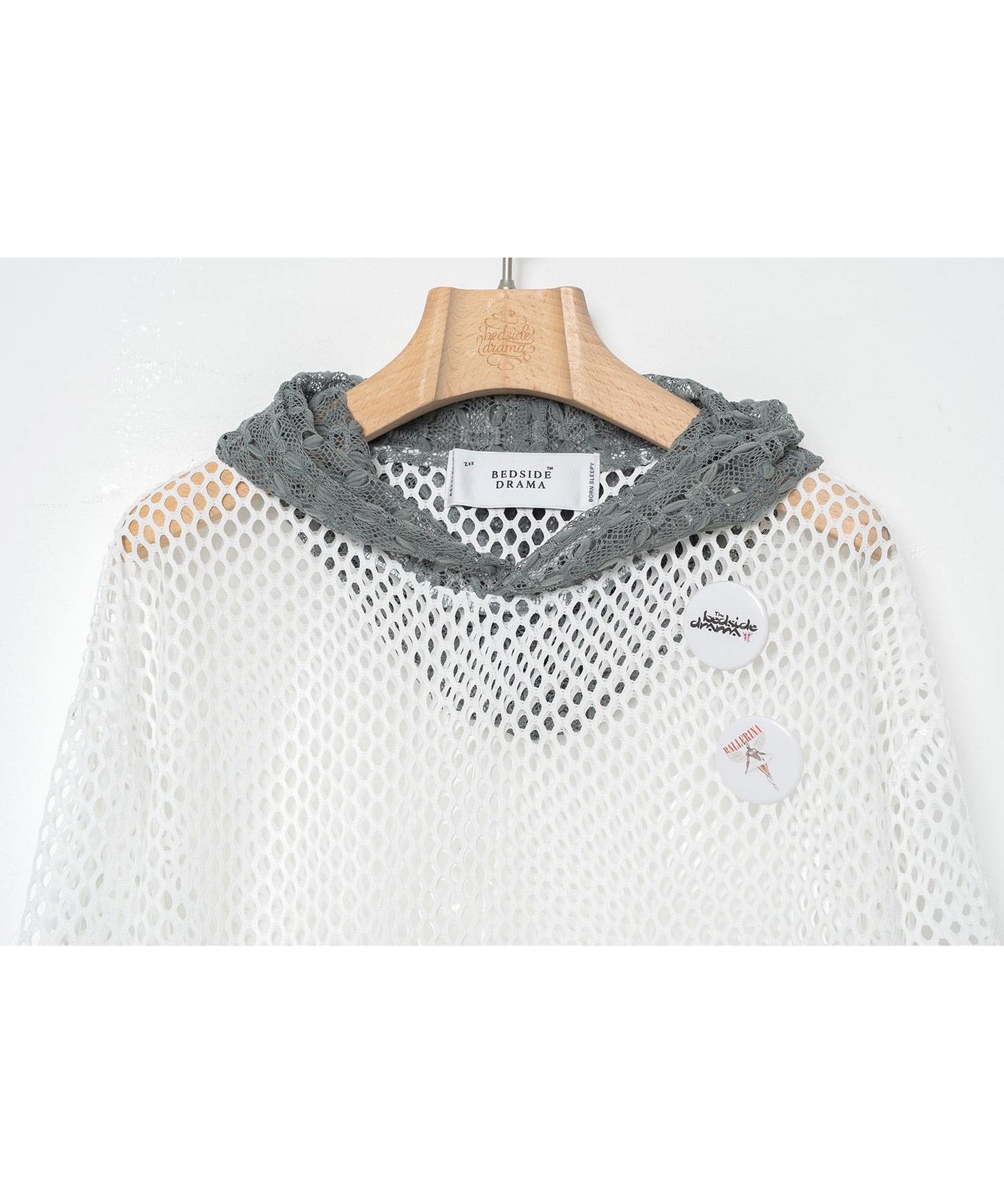 BEDSIDEDRAMA / Ultra Mesh Hoodie - WHITE