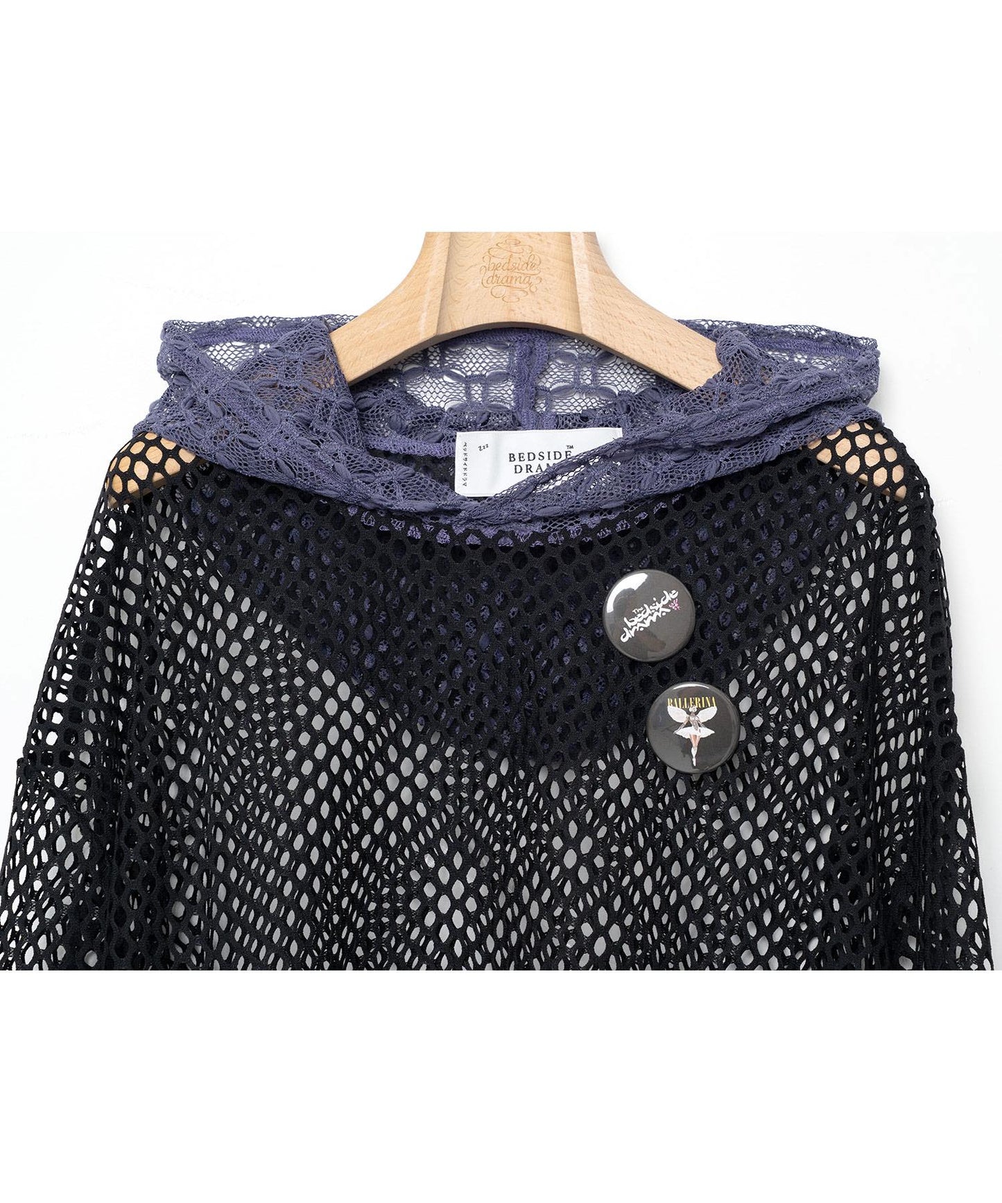 BEDSIDEDRAMA / Ultra Mesh Hoodie - BLACK