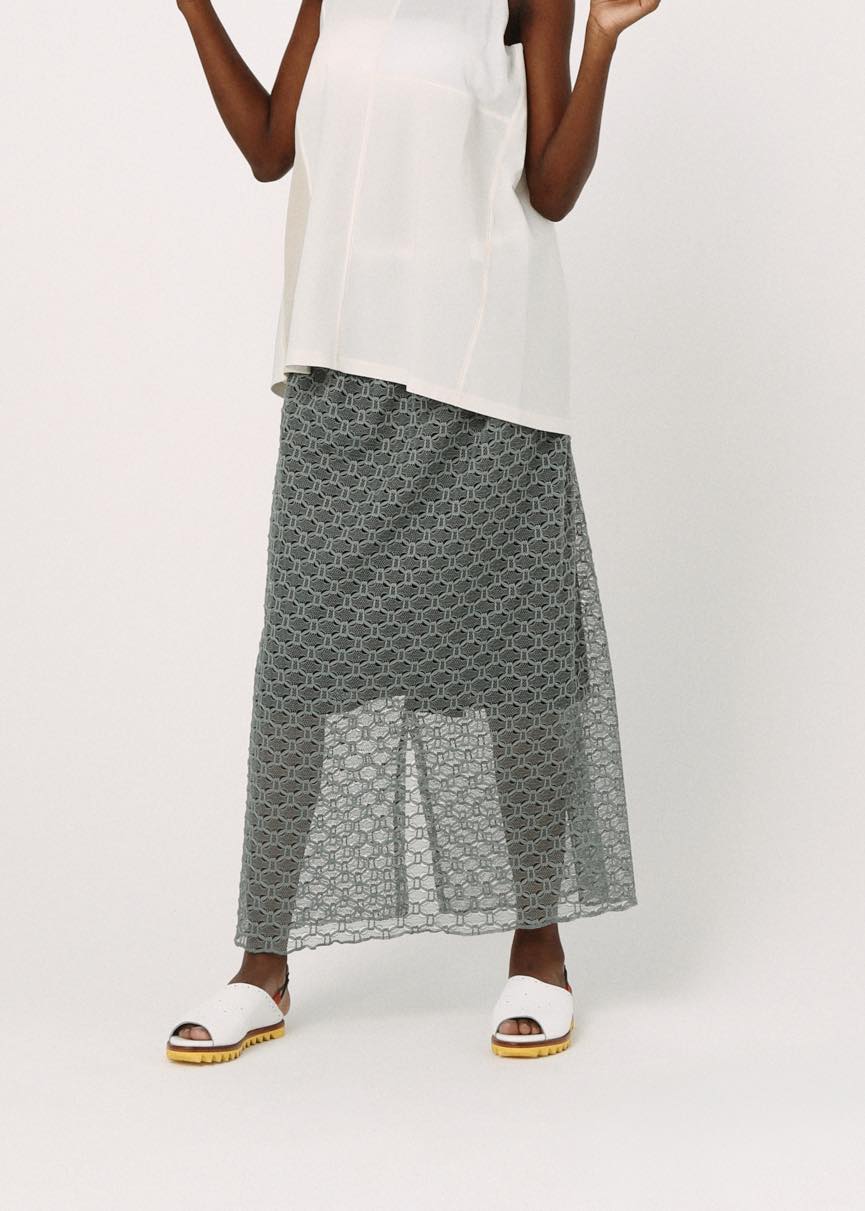 BEDSIDEDRAMA / Ultra Mesh Skirt - MINT