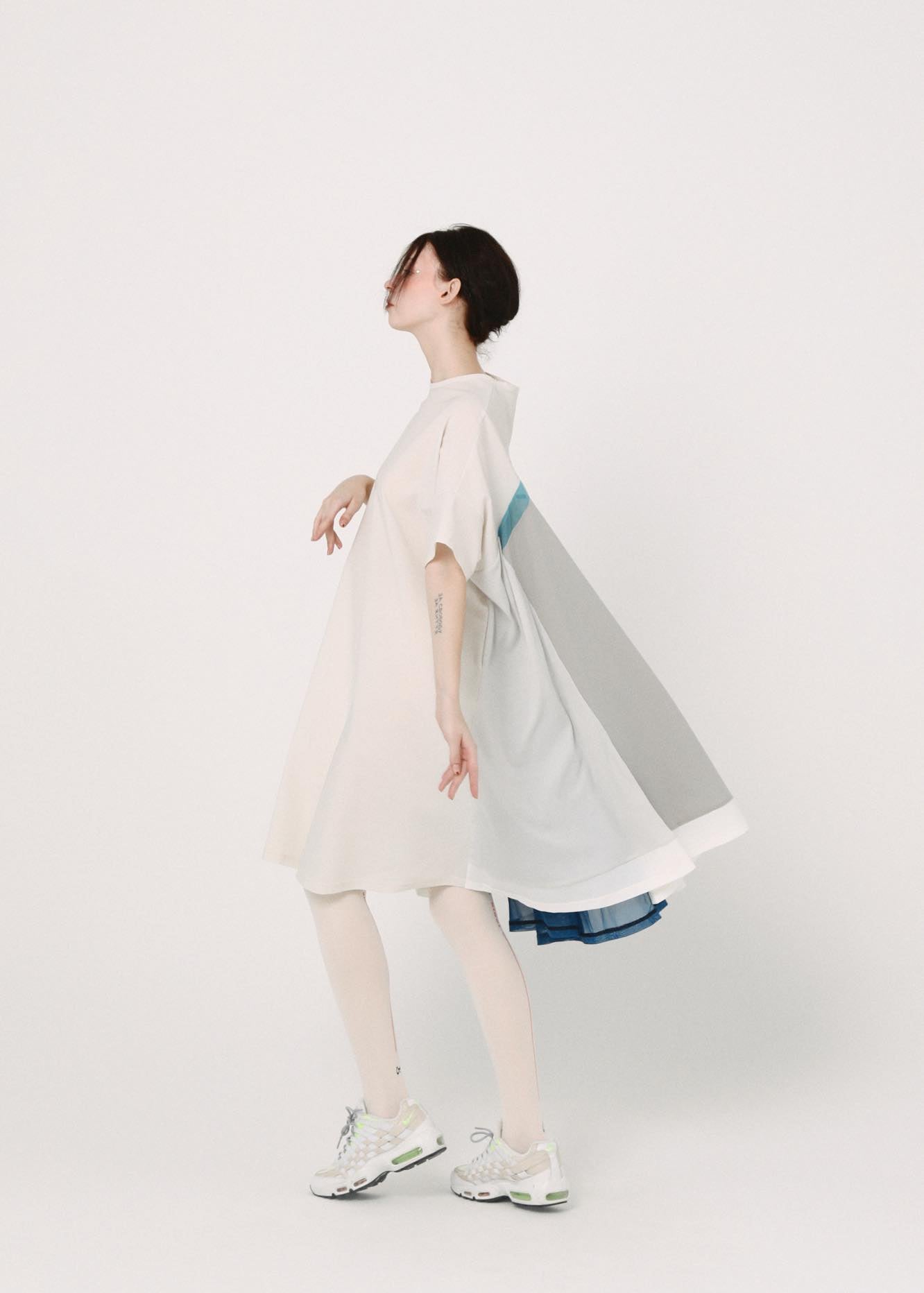 BEDSIDEDRAMA / Draped Maxi Tee Dress - L.GREY