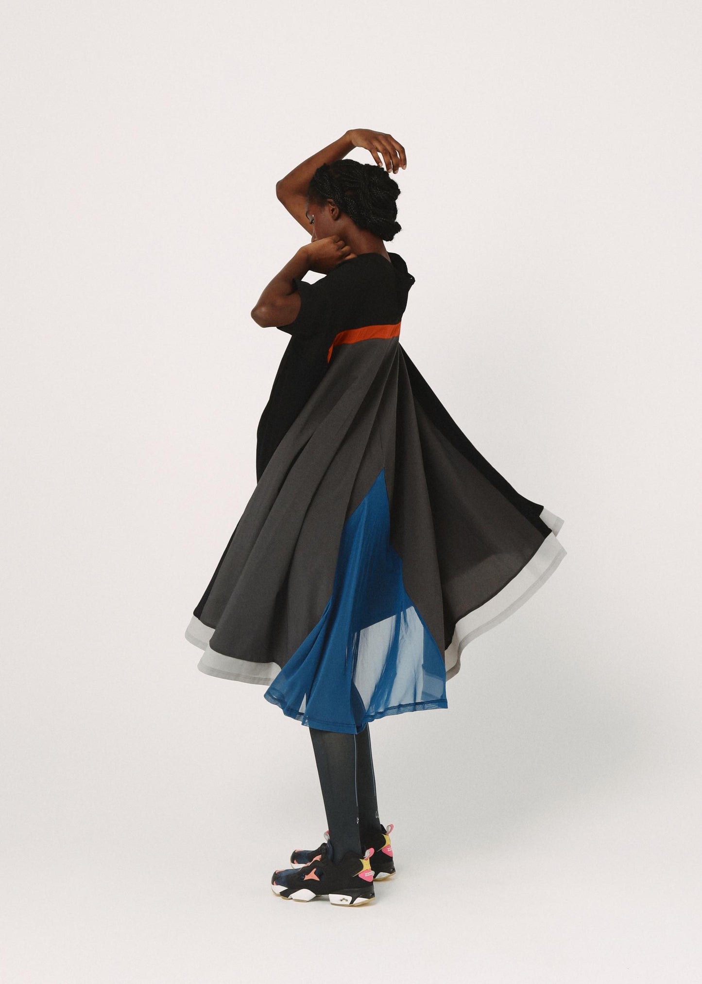 BEDSIDEDRAMA / Draped Maxi Tee Dress - BLACK