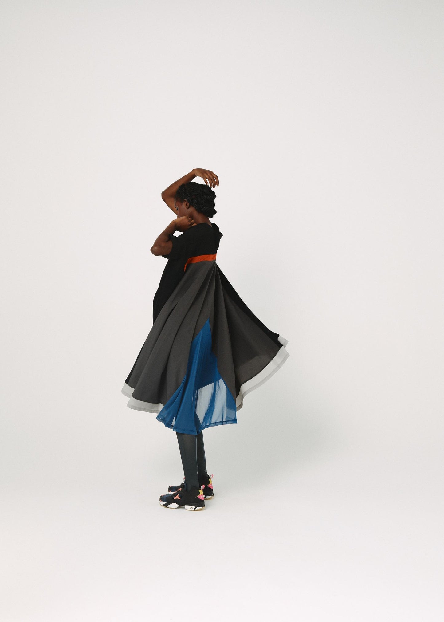 BEDSIDEDRAMA / Draped Maxi Tee Dress - BLACK