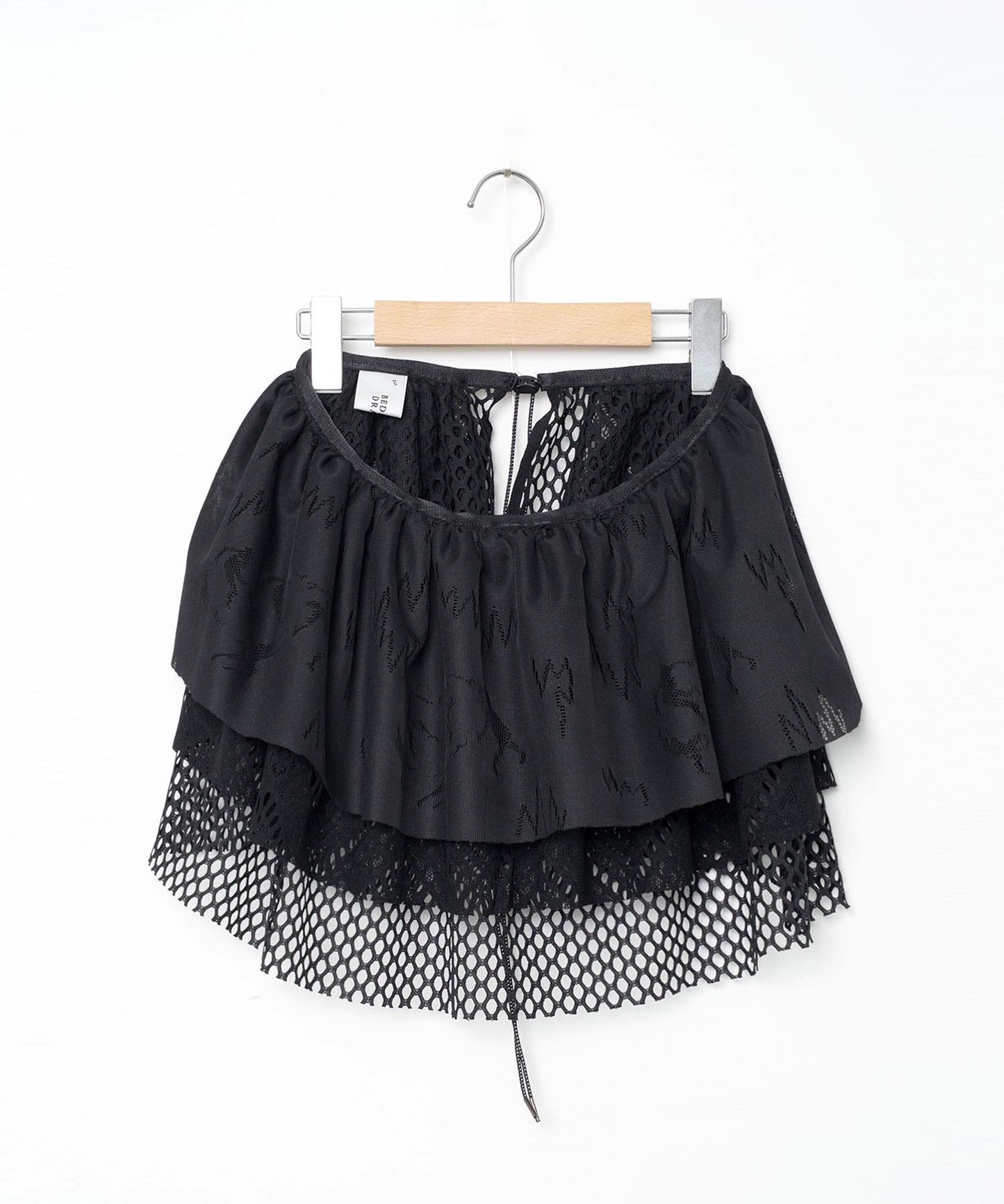 BEDSIDEDRAMA / Frill Collar and Wrap Tutu Skirt - BLACK