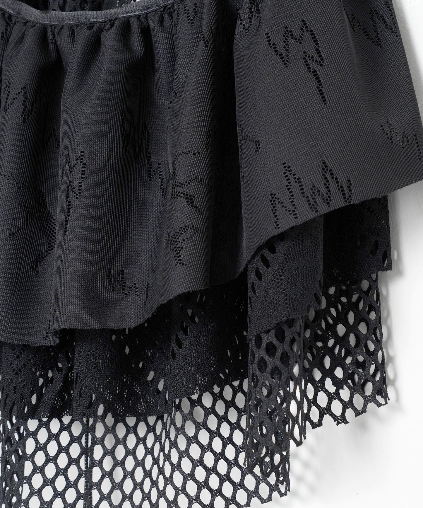 BEDSIDEDRAMA / Frill Collar and Wrap Tutu Skirt - BLACK