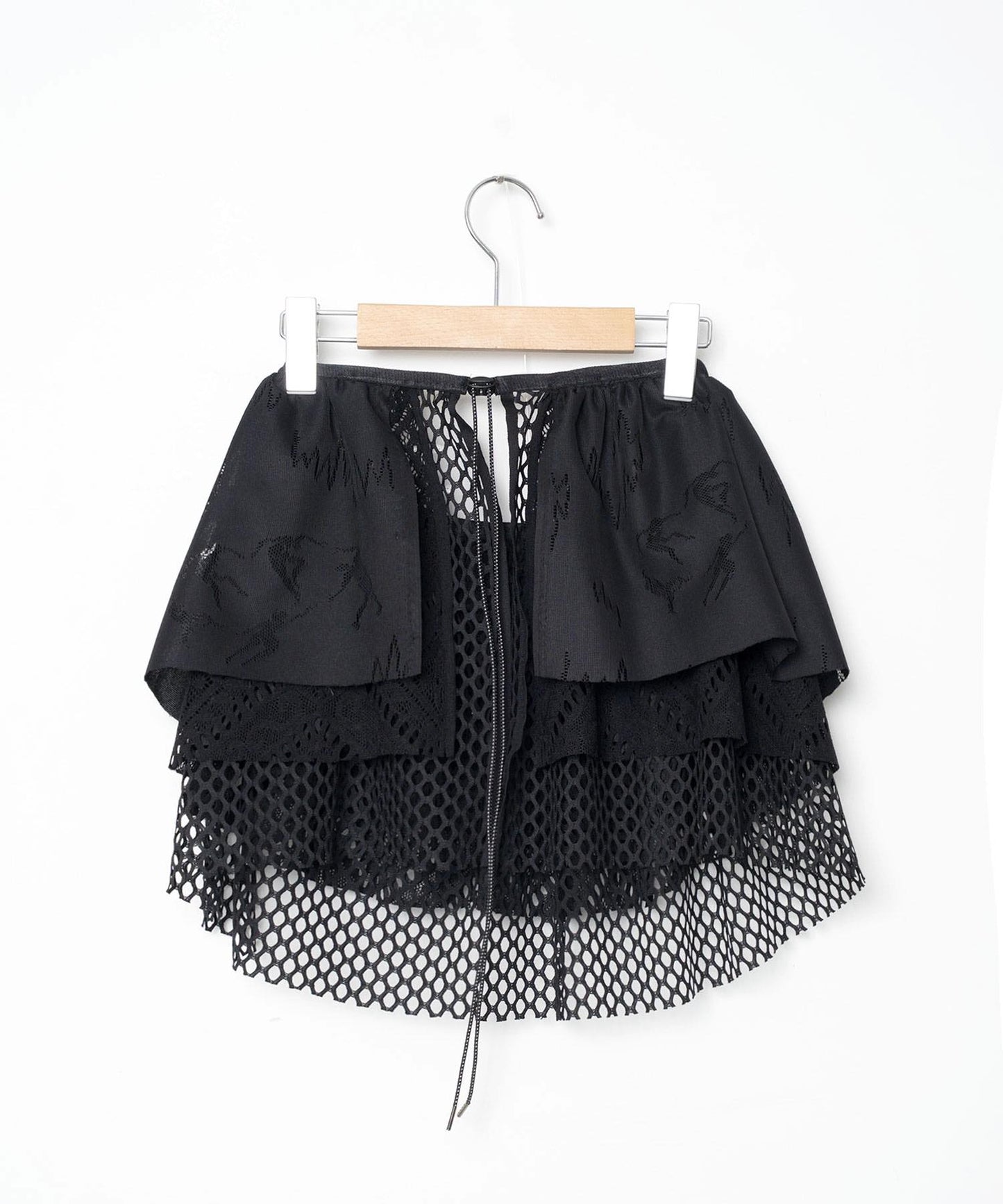 BEDSIDEDRAMA / Frill Collar and Wrap Tutu Skirt - BLACK