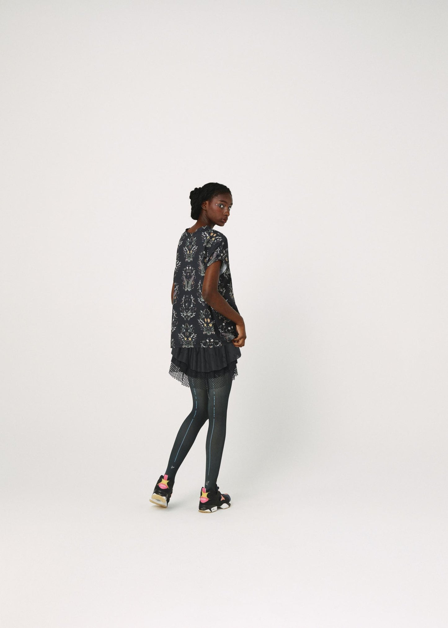BEDSIDEDRAMA / Frill Collar and Wrap Tutu Skirt - BLACK