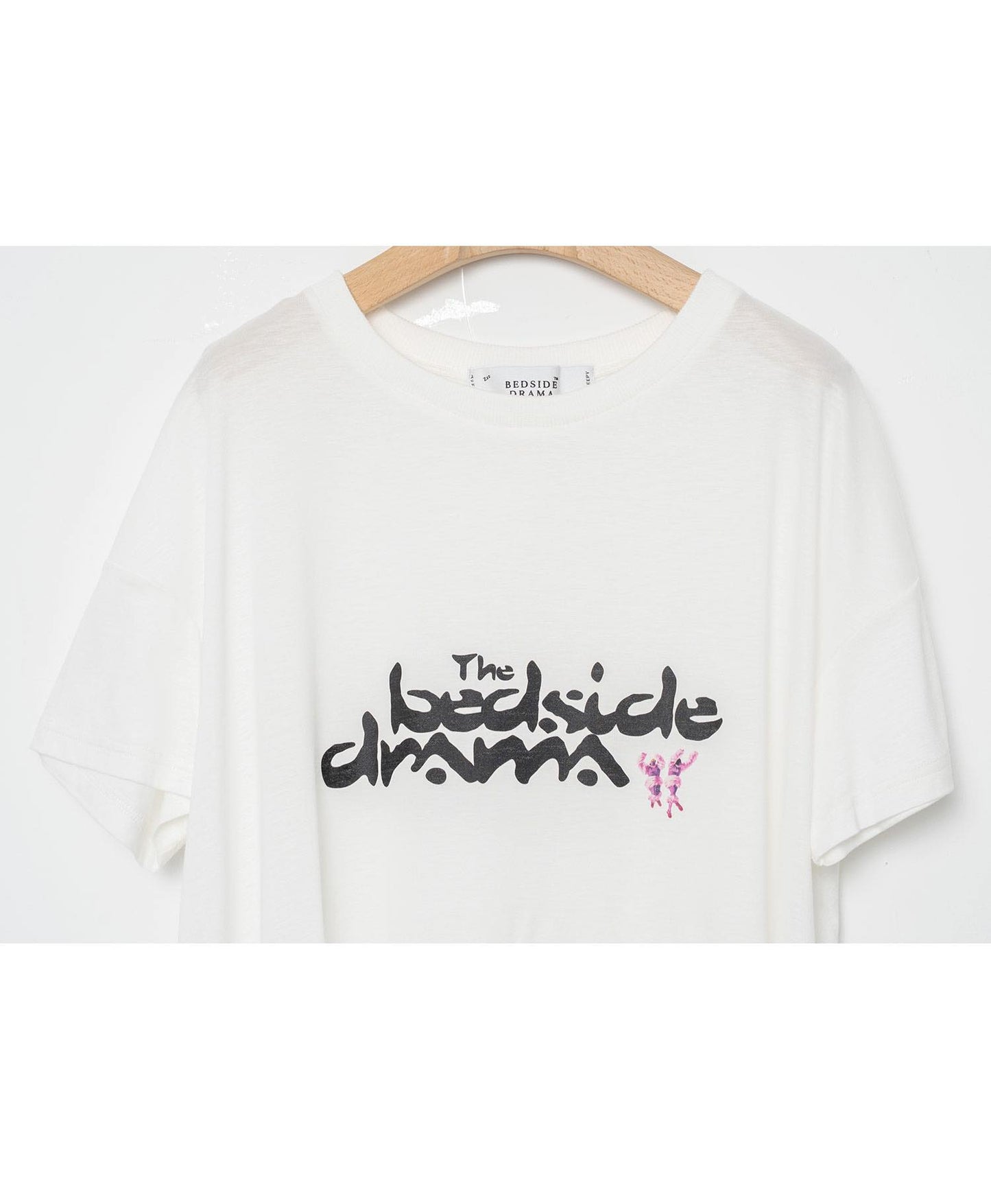 BEDSIDEDRAMA / BEDSIDE SISTERS Flare T-Shirt - WHITE