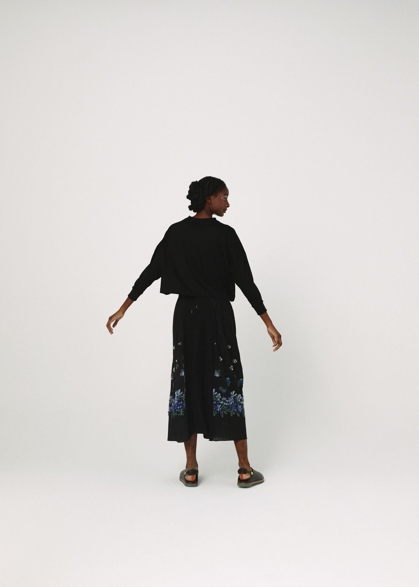 BEDSIDEDRAMA / BEDSIDE SISTERS Wide L/S Tee - BLACK