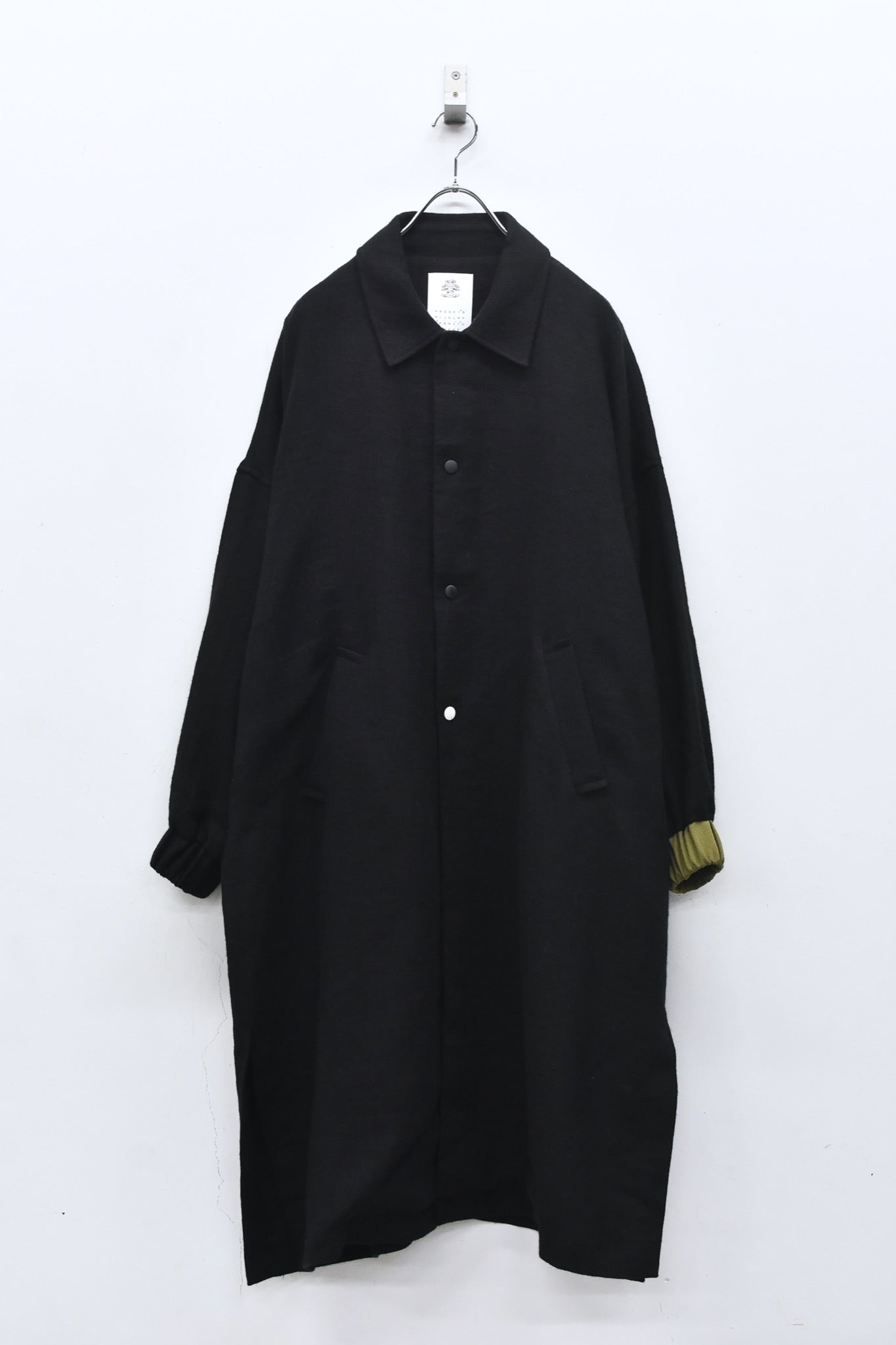 STOF / 先行予約 COLOR MIX LINEN WOOL COAT - BLACK