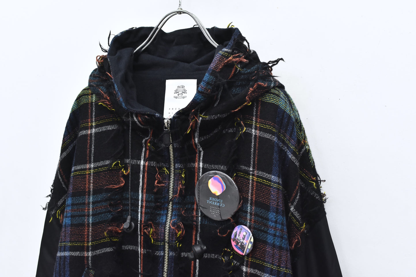 STOF / 先行予約 FRINGE WOOL MIX HOODED BLOUSON - BLACK