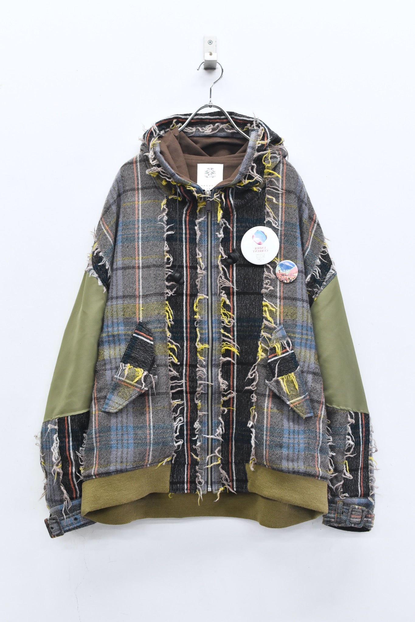 STOF / 先行予約 FRINGE WOOL MIX HOODED BLOUSON - BEIGE