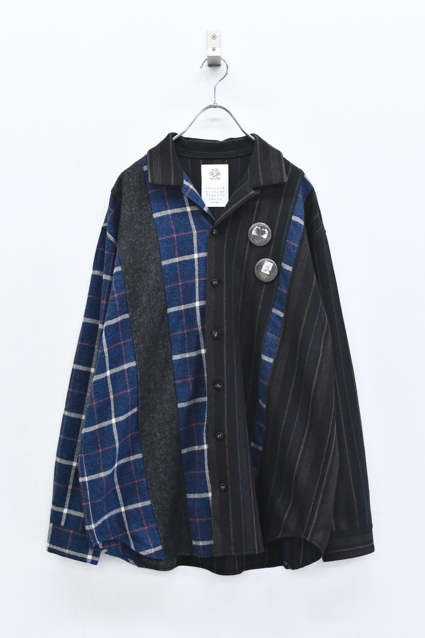 STOF / 先行予約 MIX STRIPE SHIRTS - BLACK