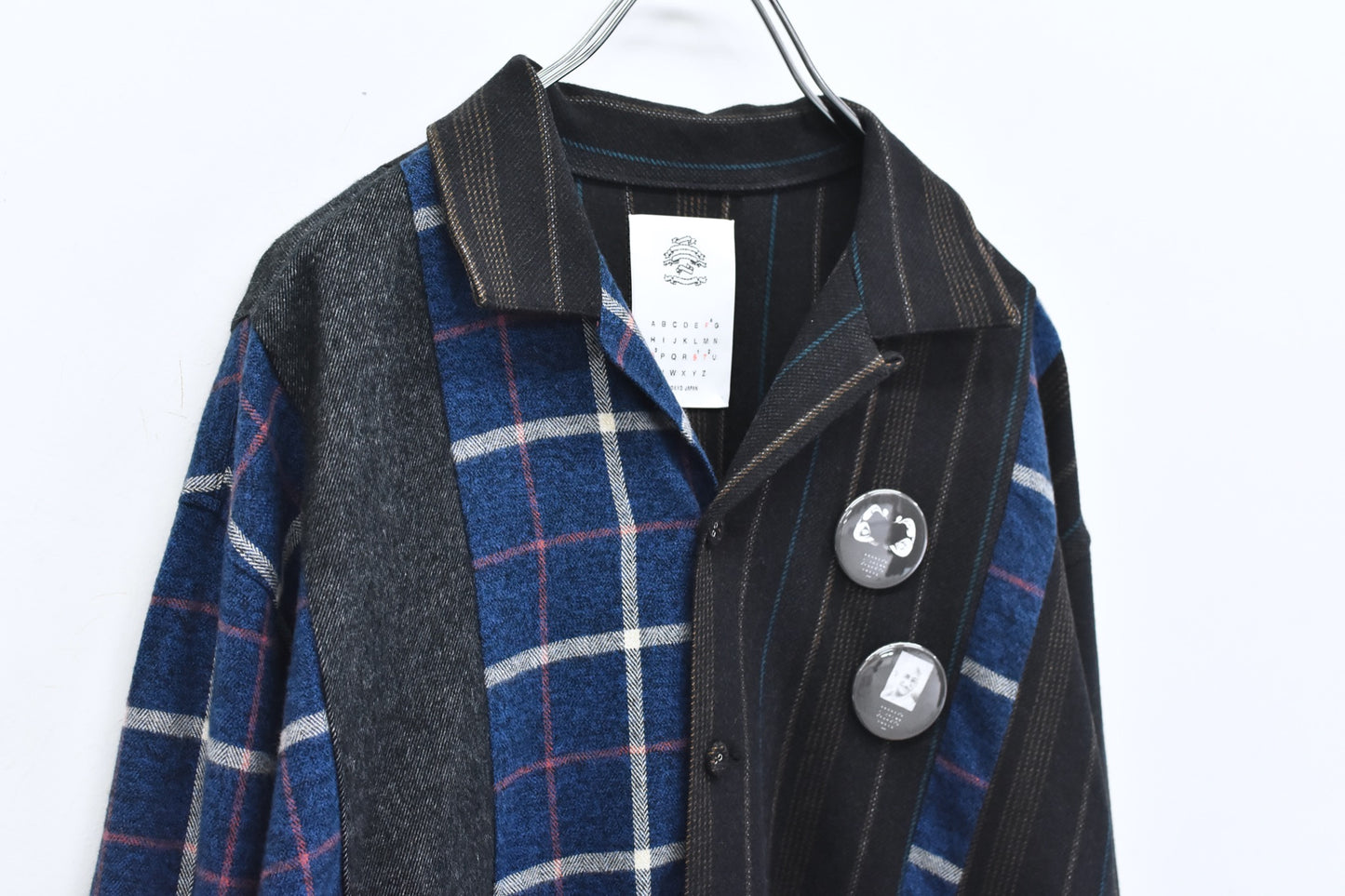 STOF / 先行予約 MIX STRIPE SHIRTS - BLACK