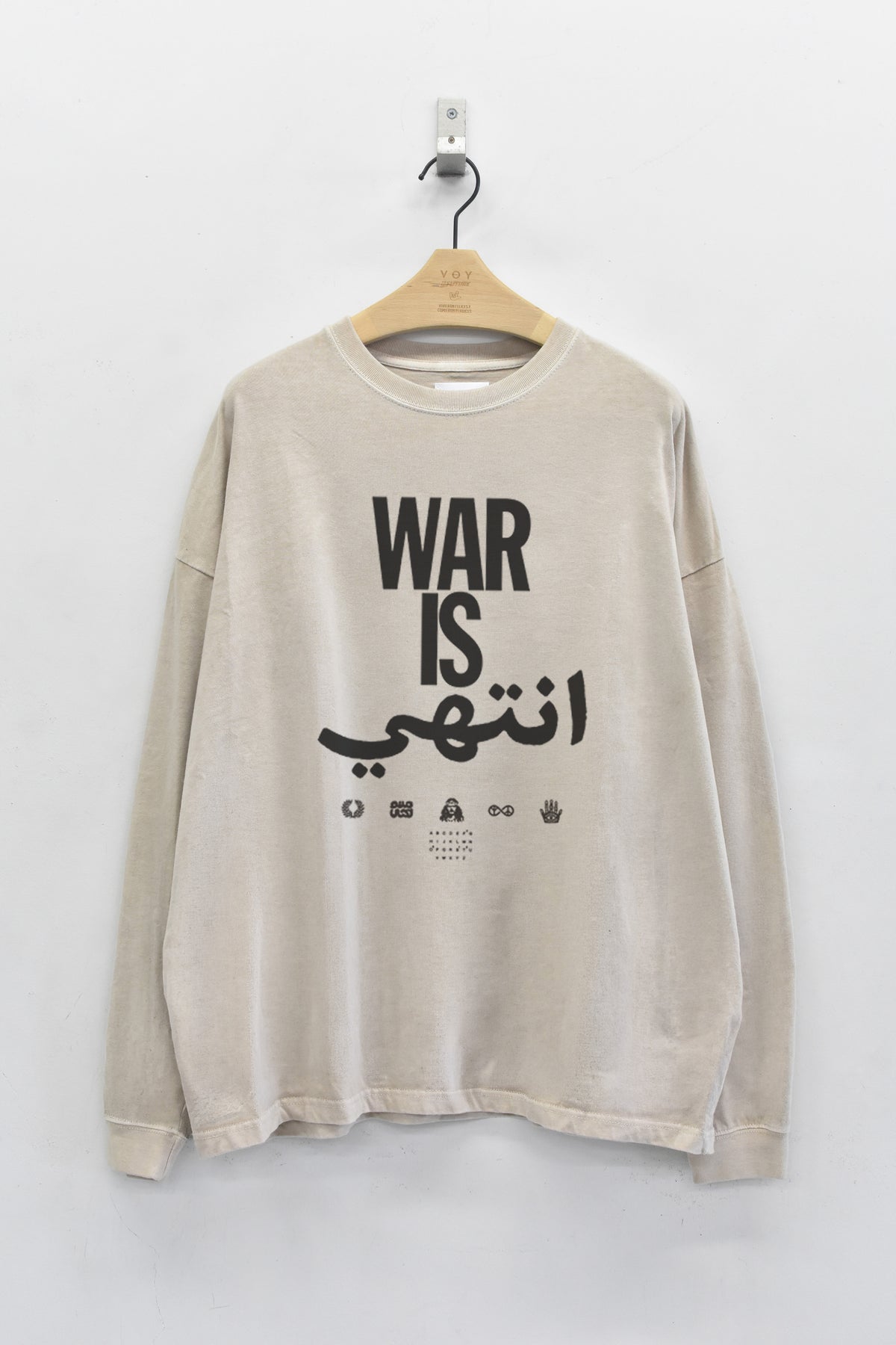 先行予約 STOF / PIGMENT-DYED L/S TEE / WAR IS OVER