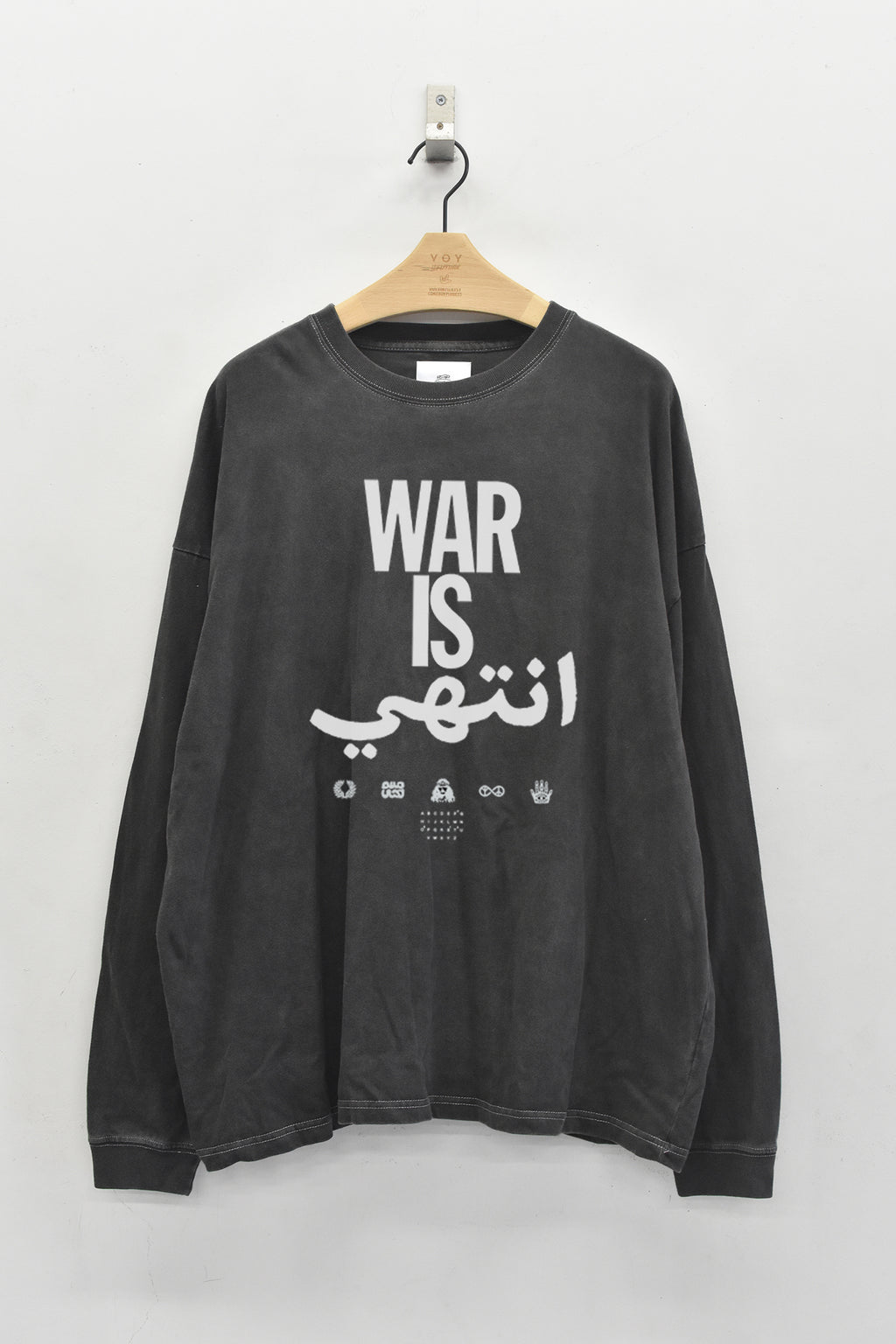 先行予約 STOF / PIGMENT-DYED L/S TEE / WAR IS OVER