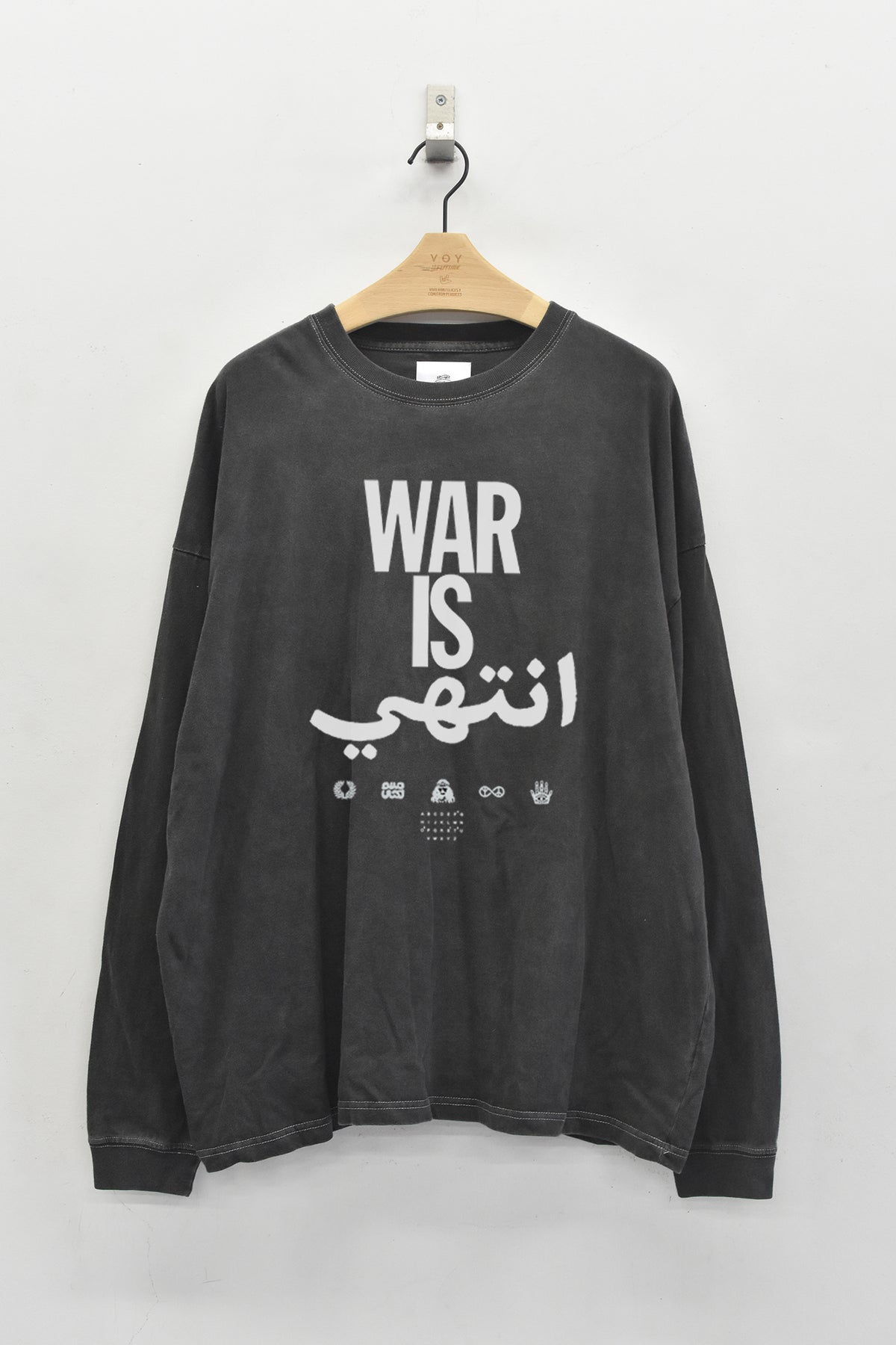 先行予約 STOF / PIGMENT-DYED L/S TEE / WAR IS OVER