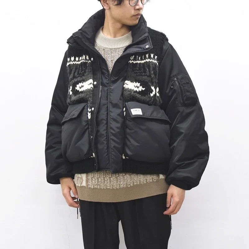 [予約販売] elephant TRIBAL fabrics / Hybrid Cowichan Blouson - BLACK
