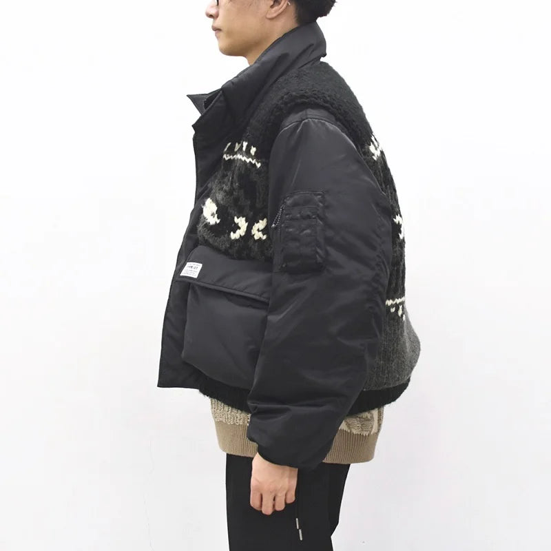 [予約販売] elephant TRIBAL fabrics / Hybrid Cowichan Blouson - BLACK