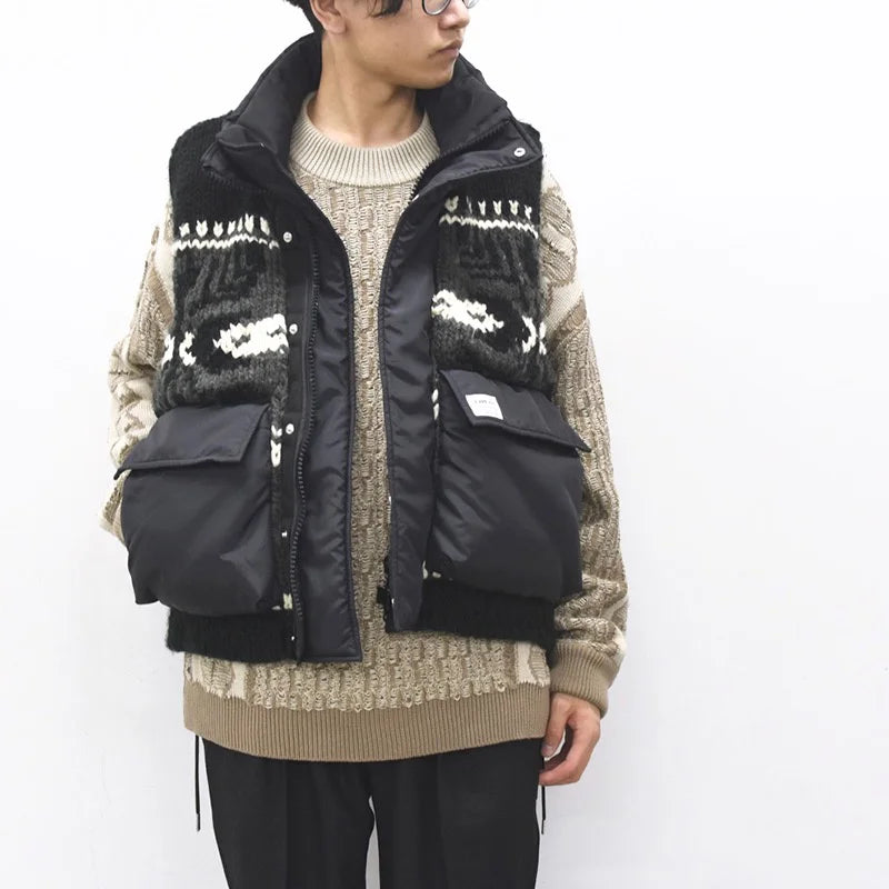 [予約販売] elephant TRIBAL fabrics / Hybrid Cowichan Blouson - BLACK