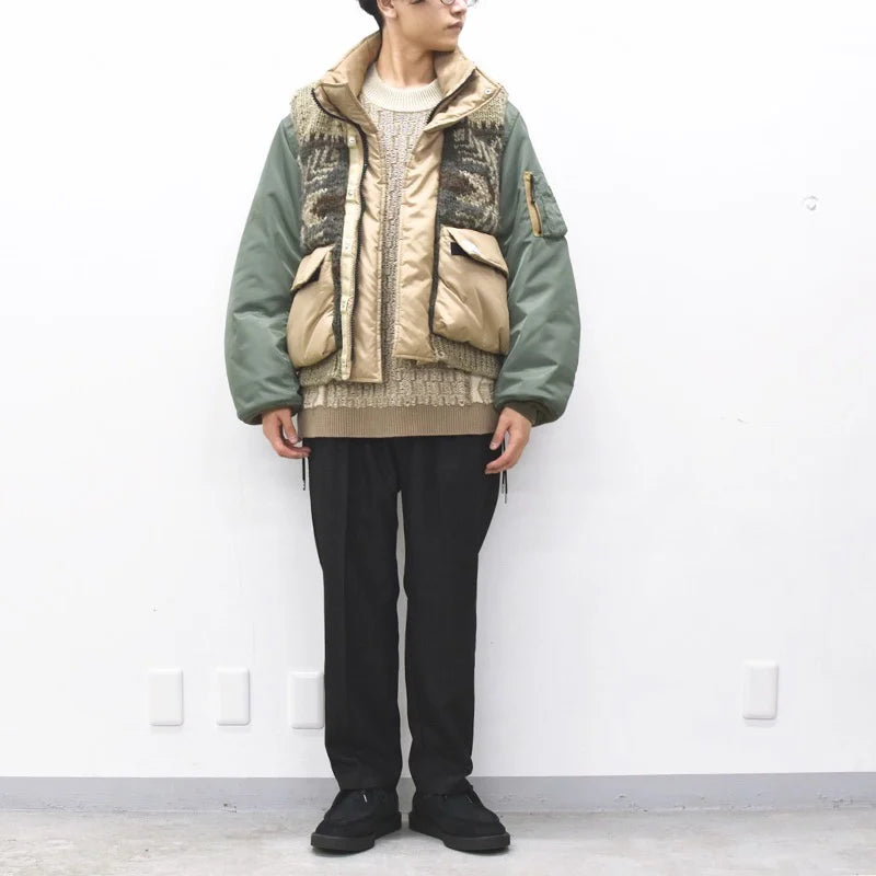 [予約販売] elephant TRIBAL fabrics / Hybrid Cowichan Blouson - BEIGE