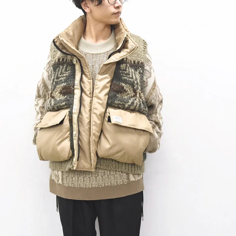 [予約販売] elephant TRIBAL fabrics / Hybrid Cowichan Blouson - BEIGE