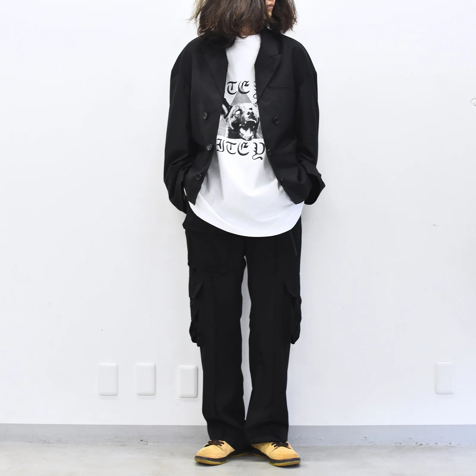THE JEAN PIERRE / Reconstruction Silver Cargo Trouser - BLACK