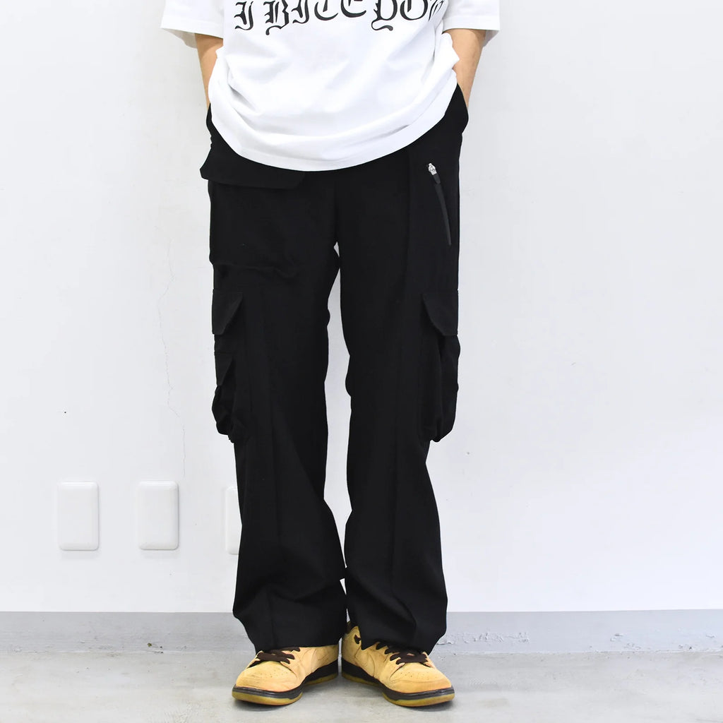 THE JEAN PIERRE / Reconstruction Silver Cargo Trouser - BLACK