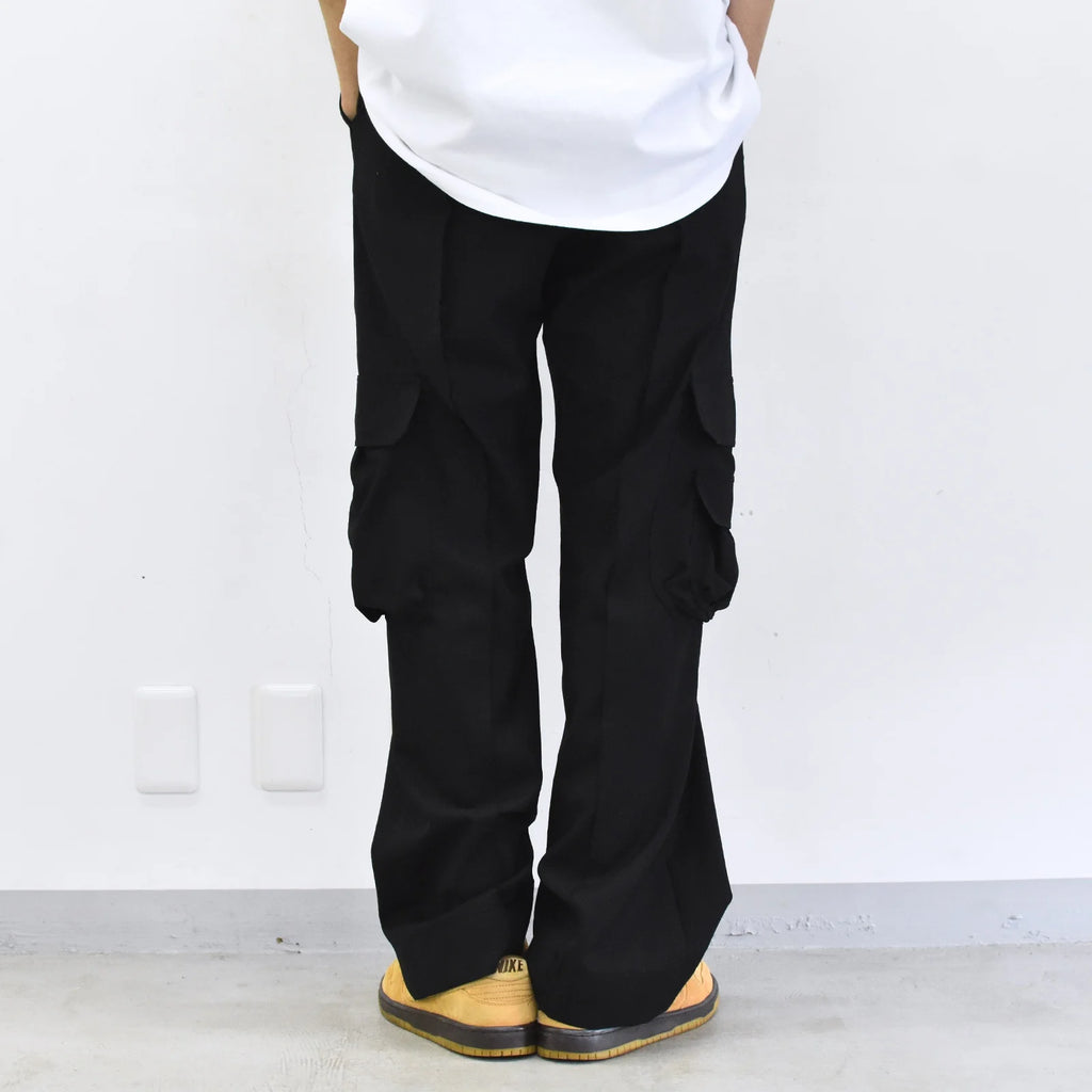 THE JEAN PIERRE / Reconstruction Silver Cargo Trouser - BLACK