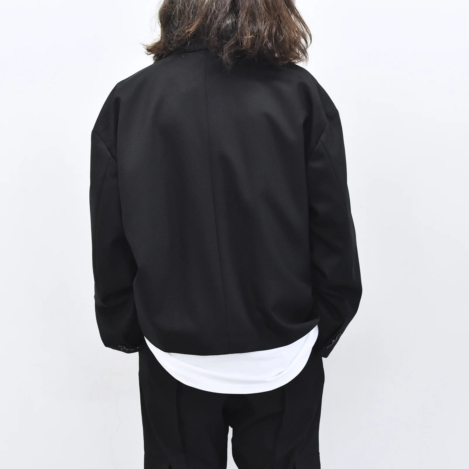 THE JEAN PIERRE / Tear Off Double Jacket - BLACK