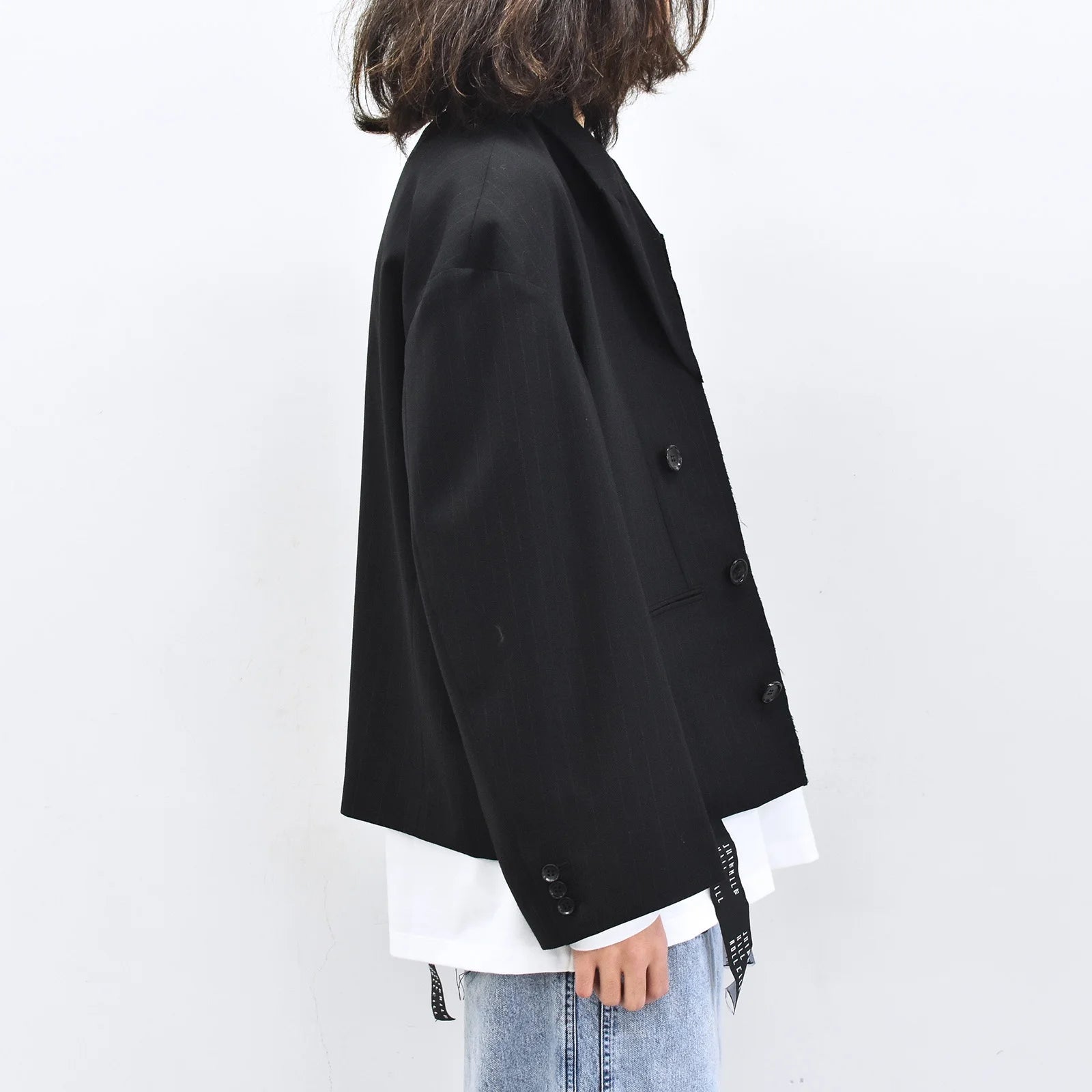 THE JEAN PIERRE / Tear Off Double Jacket - STRIPE
