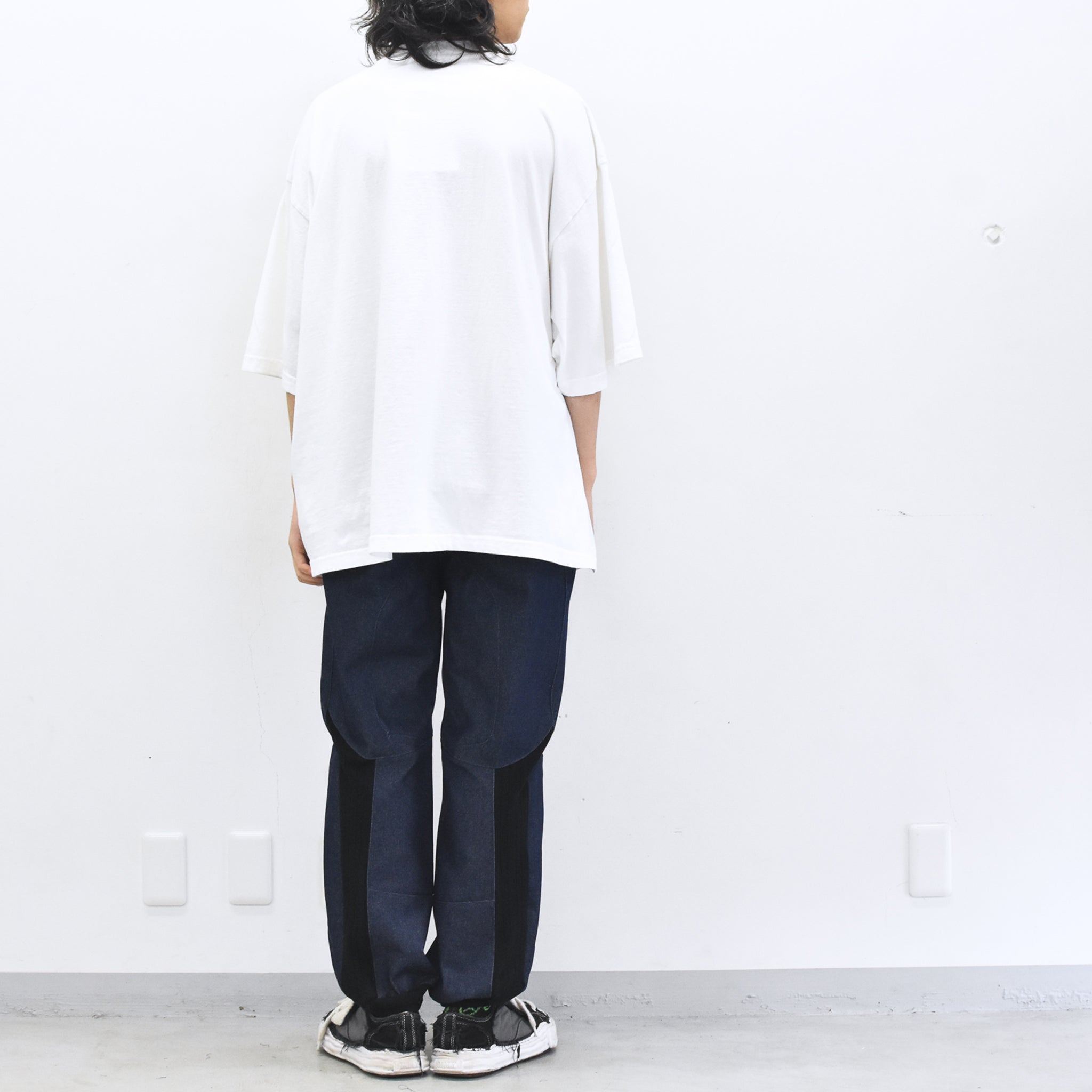 BODYSONG. / SPEEDING MOTORCYCLE DENIM TROUSERS - BLACK