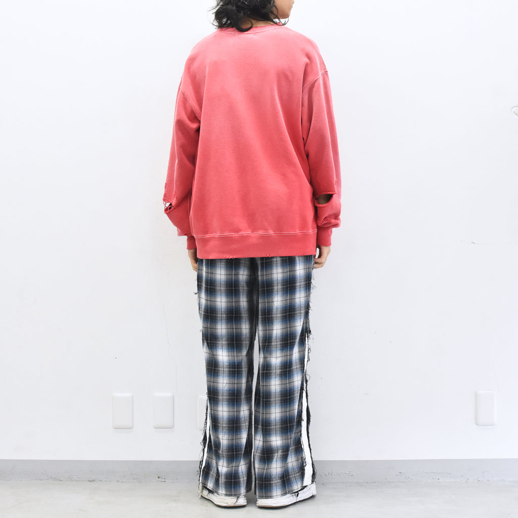 THE JEAN PIERRE / 3Tuck Easy Plaid Trouser - BLUE