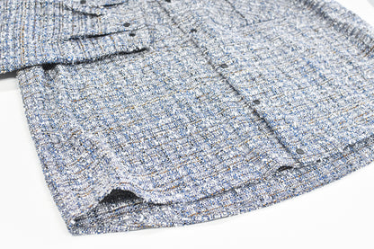 THE JEAN PIERRE / Dove Tweed Shirt - MELANGE BLUIE