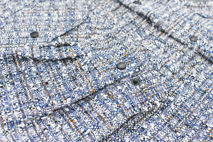 THE JEAN PIERRE / Dove Tweed Shirt - MELANGE BLUIE